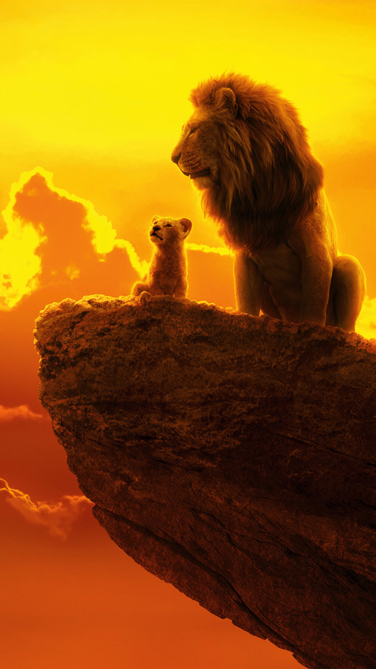 Descarga gratuita de fondo de pantalla para móvil de León, Películas, Mufasa (El Rey León), Simba, El Rey León (2019).