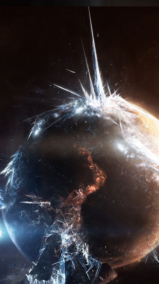 Download mobile wallpaper Space, Planet, Explosion, Sci Fi for free.