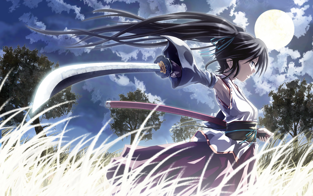 Free download wallpaper Anime, Vocaloid, Katana, Hatsune Miku on your PC desktop