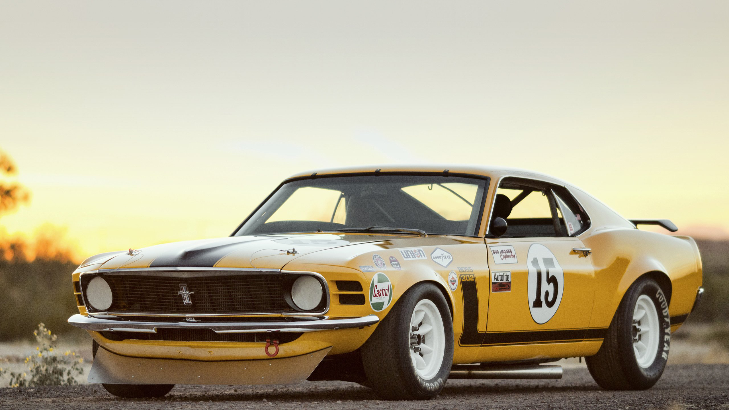 Free download wallpaper Ford, Car, Ford Mustang, Muscle Car, Race Car, Vehicles, Ford Mustang Boss 302, Yellow Car on your PC desktop