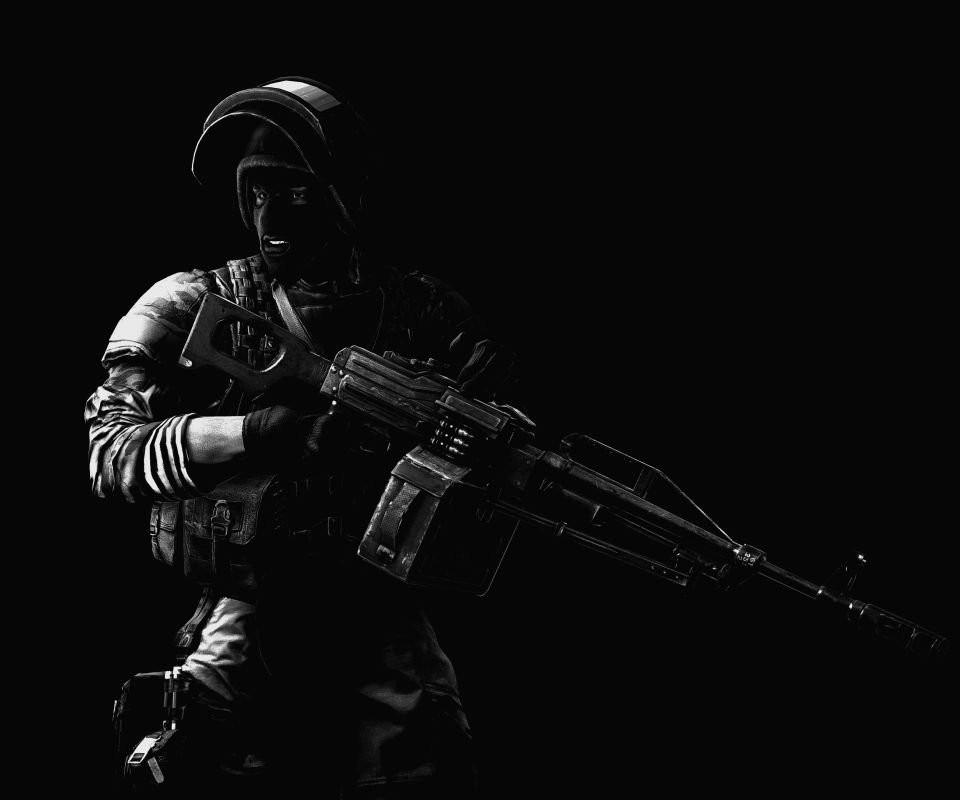 Handy-Wallpaper Schlachtfeld, Soldat, Computerspiele, Maschinengewehr, Battlefield 4 kostenlos herunterladen.