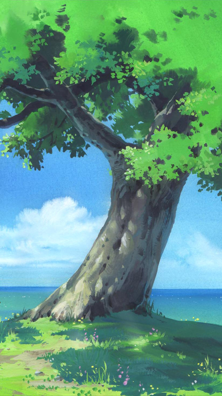 Скачать картинку Аниме, Дерево в телефон бесплатно.