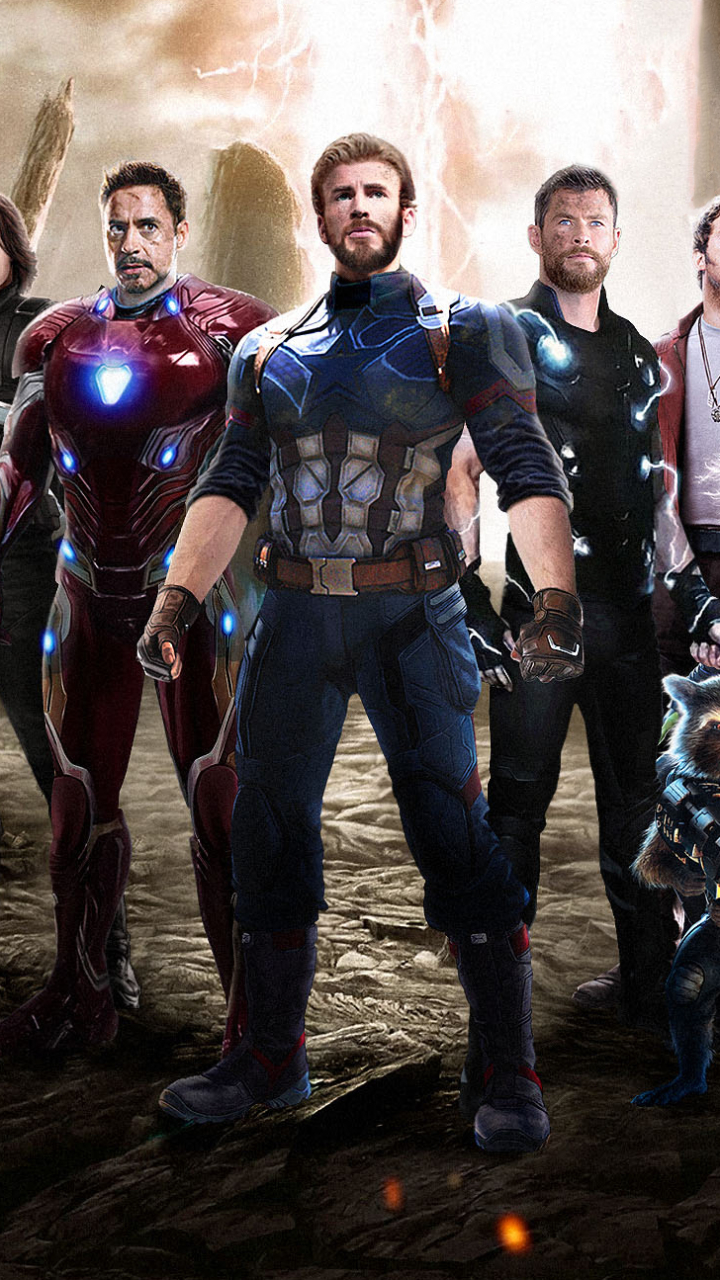 Download mobile wallpaper Iron Man, Captain America, Avengers, Movie, Thor, The Avengers, Rocket Raccoon, Star Lord, Avengers: Infinity War for free.
