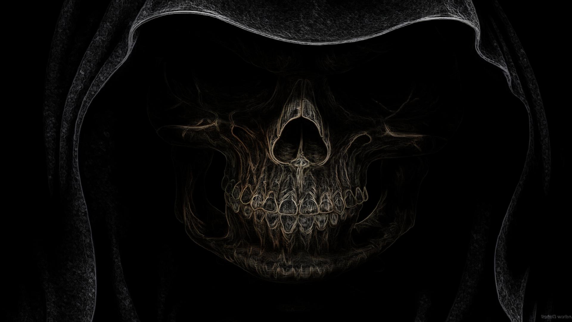Free download wallpaper Dark, Skull, Horror on your PC desktop