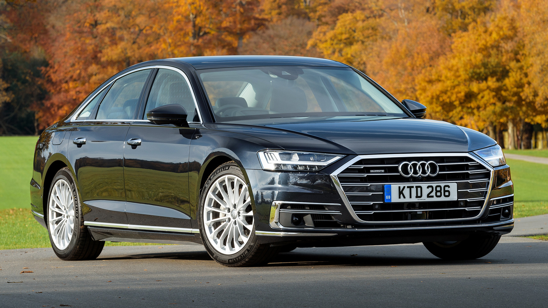 Download mobile wallpaper Audi, Car, Sedan, Vehicles, Black Car, Full Size Car, Audi A8 for free.