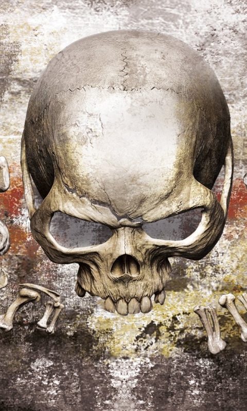 Download mobile wallpaper Dark, Skull for free.