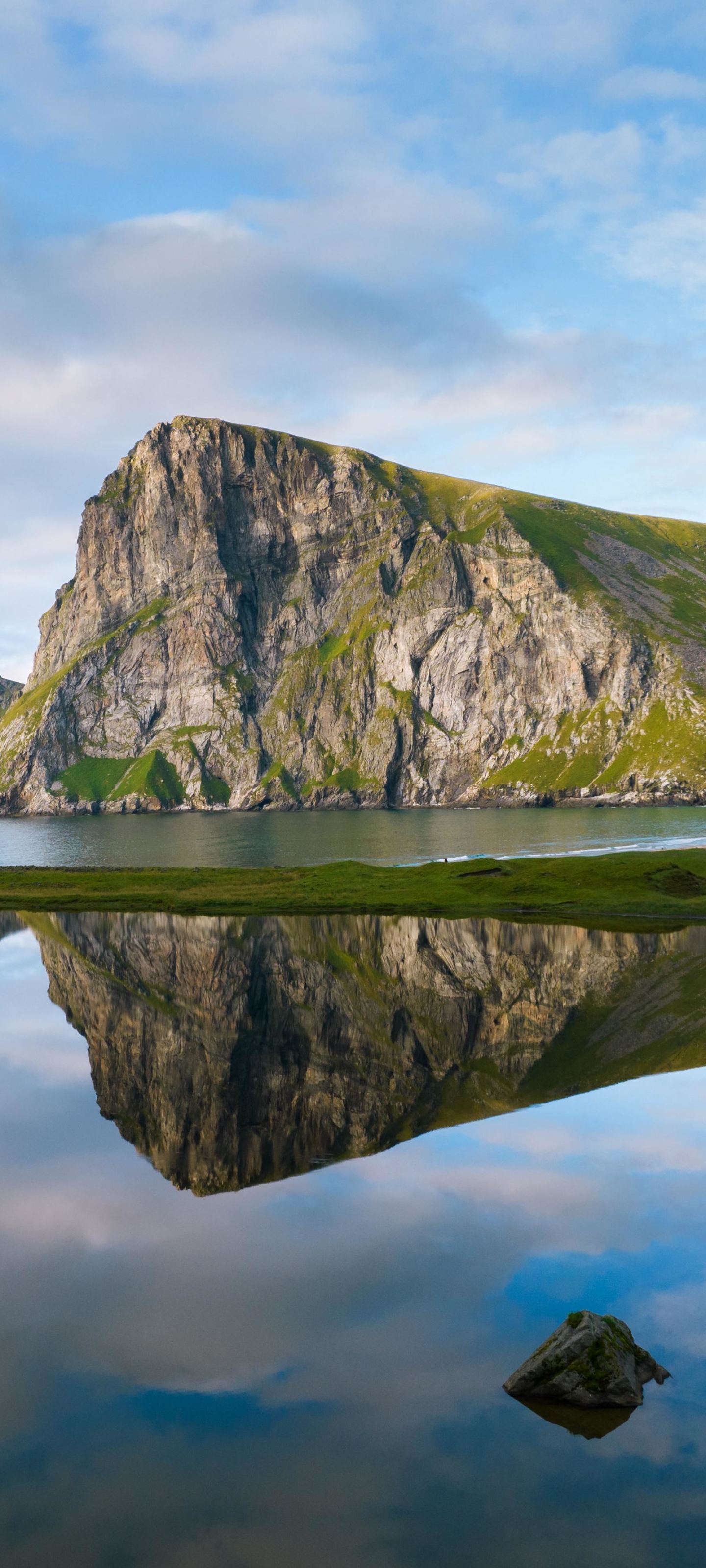 無料モバイル壁紙反射, ノルウェー, 写真撮影, ロフォーテン諸島をダウンロードします。