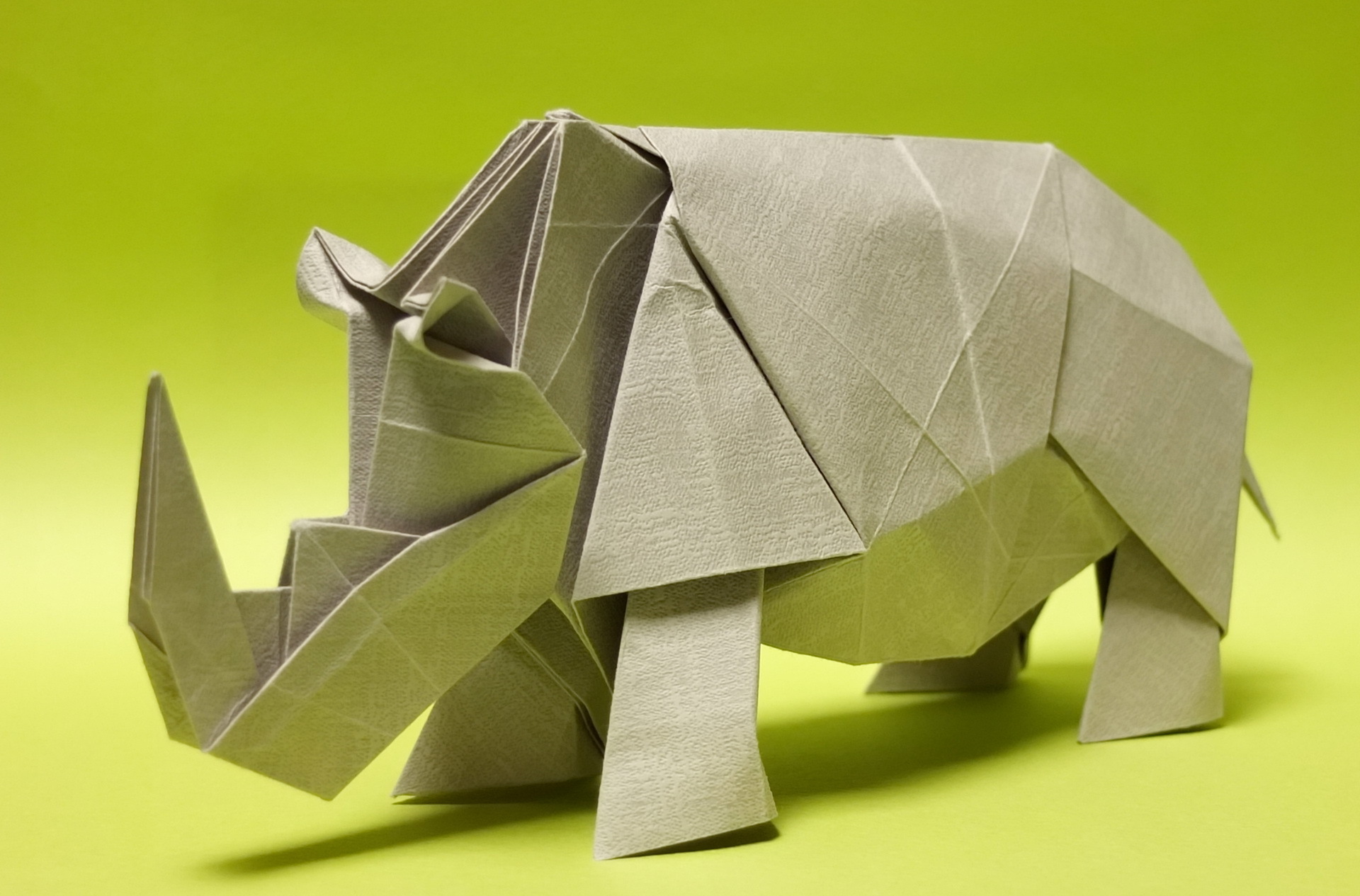 Laden Sie das Nashorn, Origami, Menschengemacht-Bild kostenlos auf Ihren PC-Desktop herunter