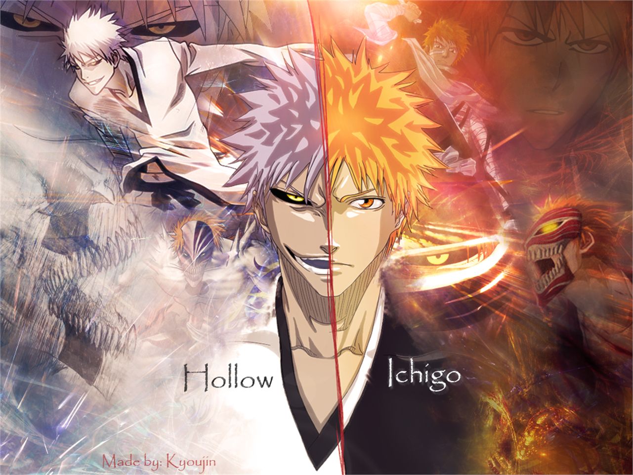 Download mobile wallpaper Anime, Bleach, Ichigo Kurosaki, Hollow Ichigo for free.