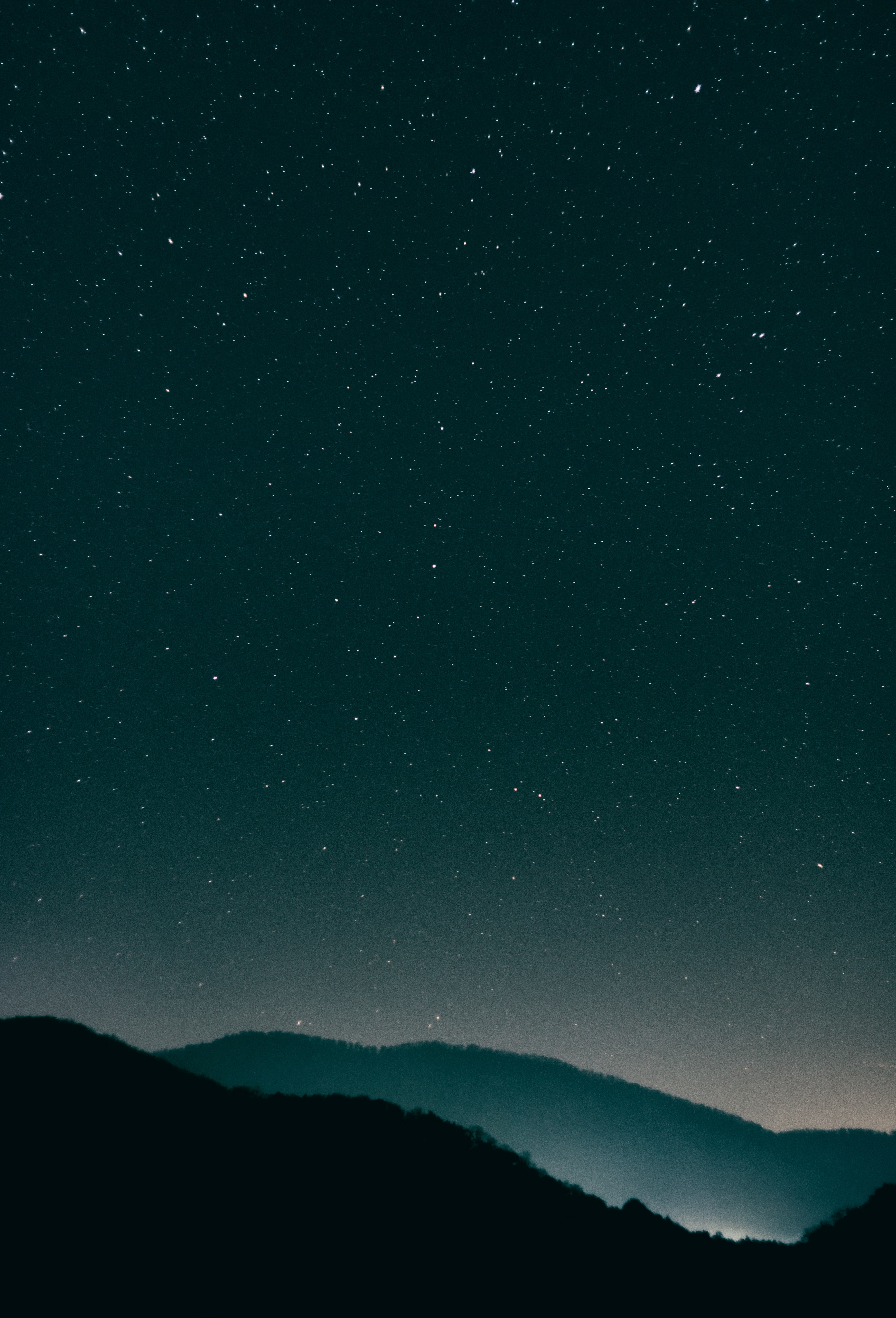 Download mobile wallpaper Mountains, Starry Sky, Night, Shining, Dark for free.