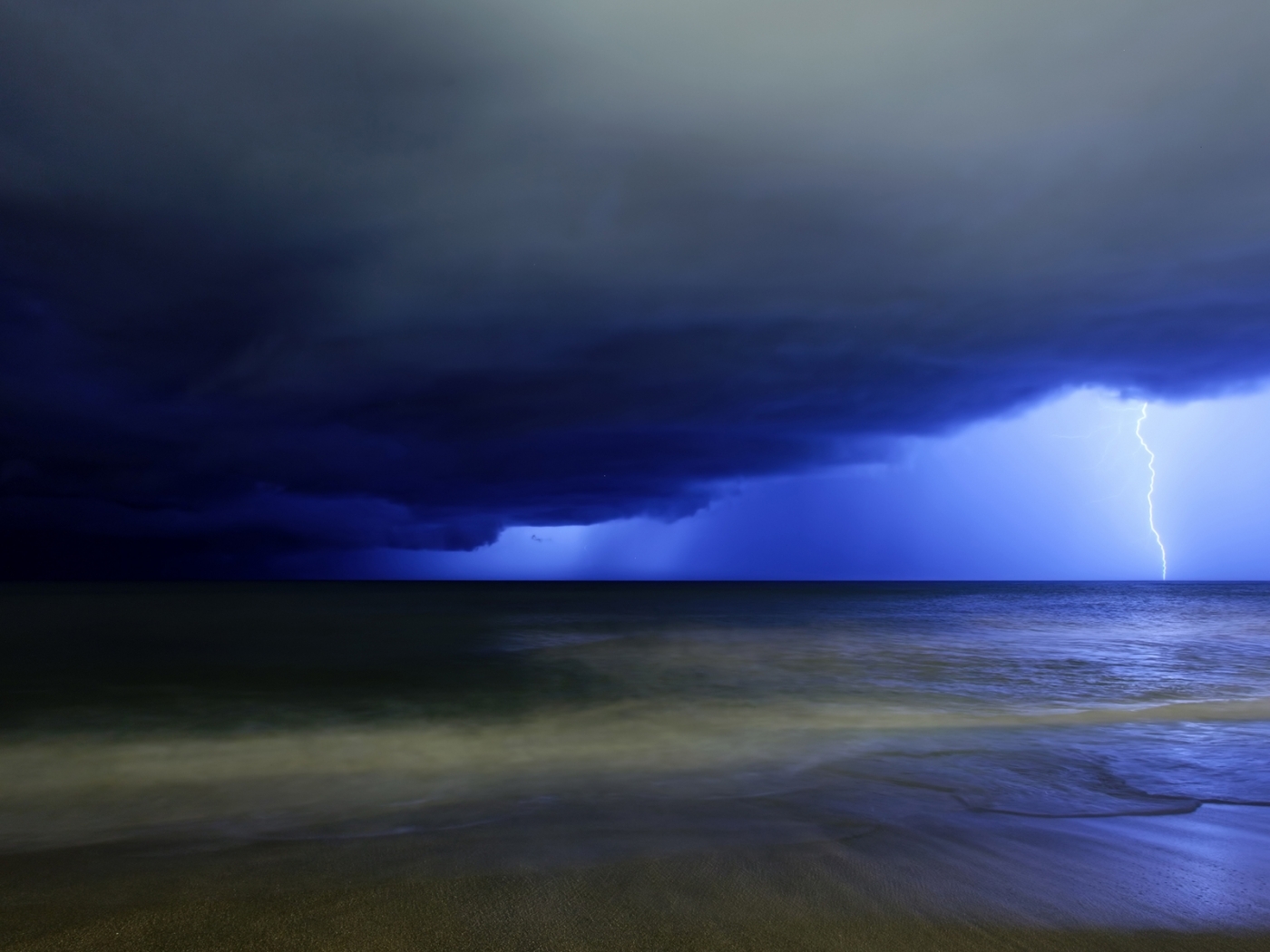 Laden Sie das Sea, Landschaft, Blitz-Bild kostenlos auf Ihren PC-Desktop herunter
