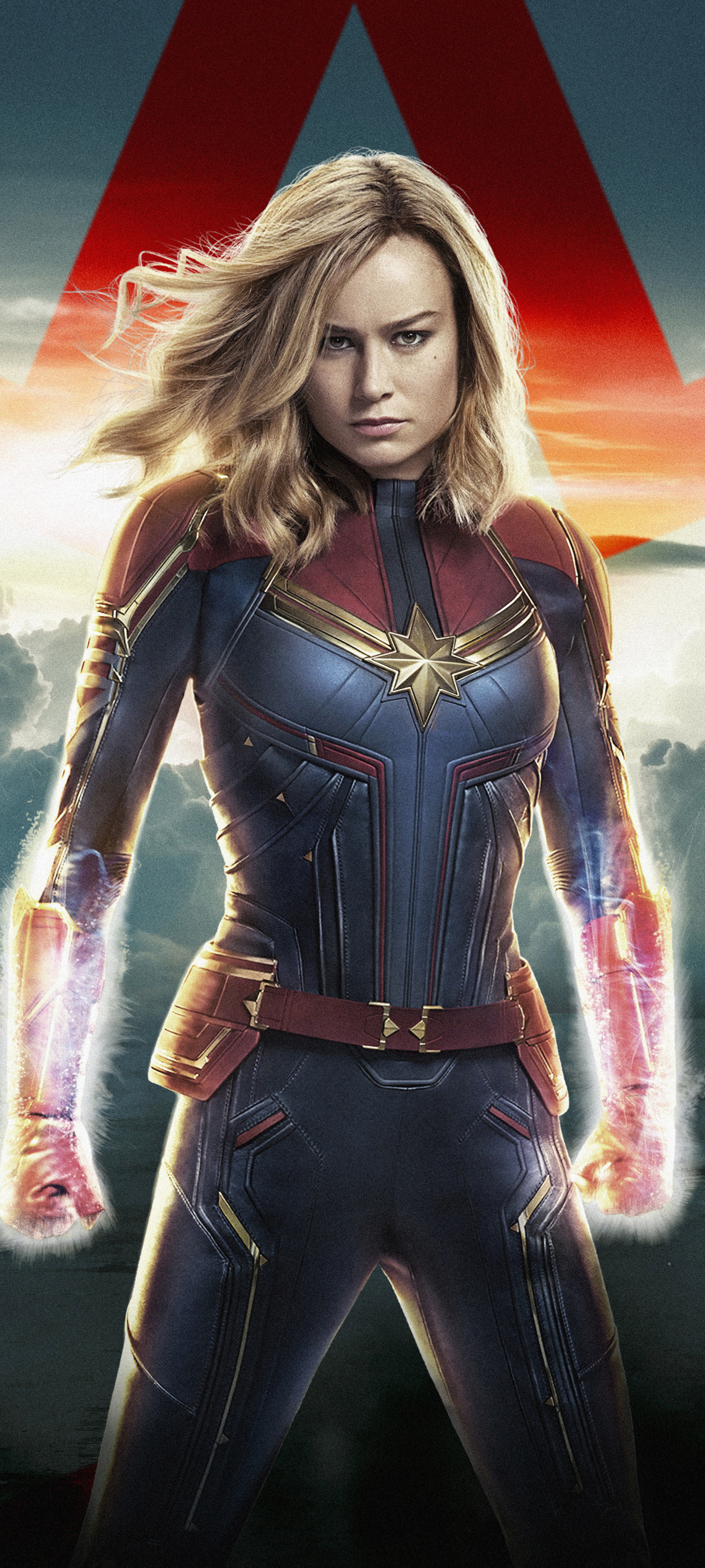 Handy-Wallpaper Filme, Captain Marvel, Brie Larson kostenlos herunterladen.