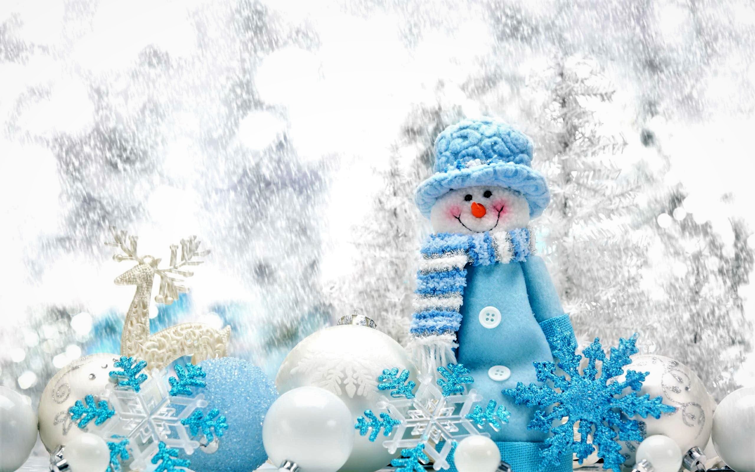 無料モバイル壁紙雪, クリスマス, 雪だるま, 青い, スノーフレーク, クリスマスオーナメント, ホリデーをダウンロードします。