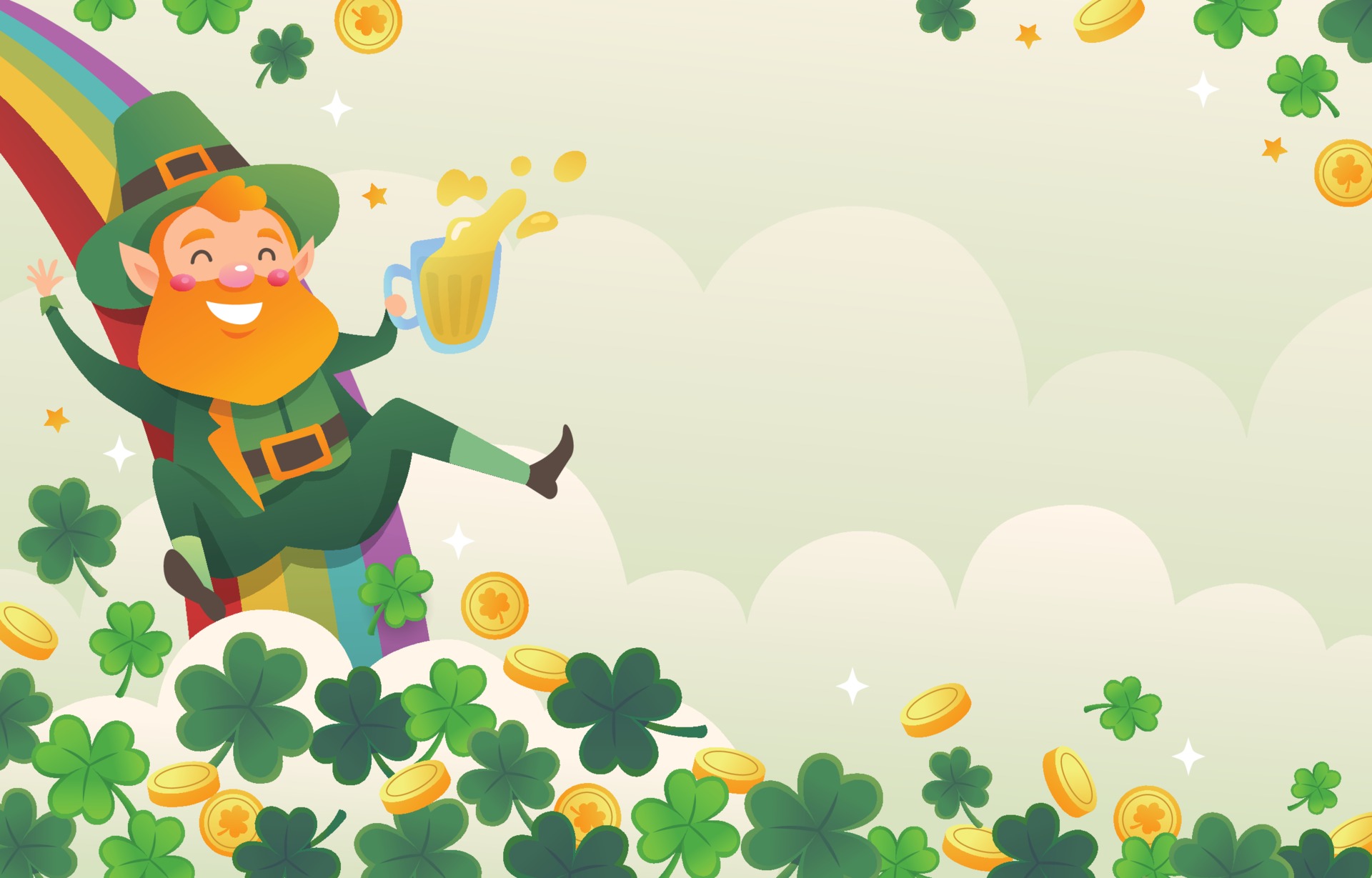 Free download wallpaper Holiday, Clover, Coin, St Patrick's Day, Leprechaun on your PC desktop