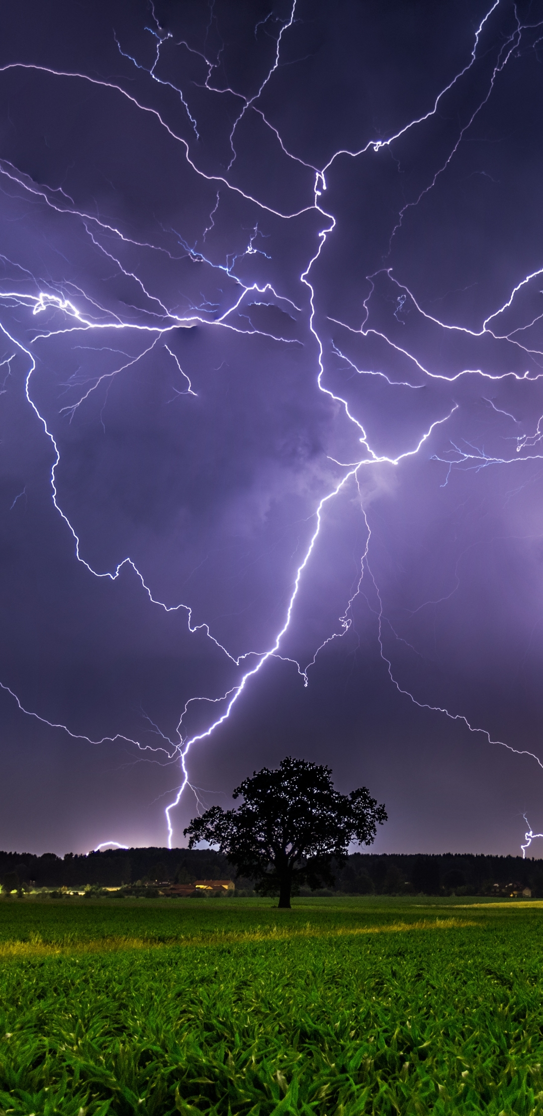 Download mobile wallpaper Nature, Sky, Night, Lightning, Photography for free.