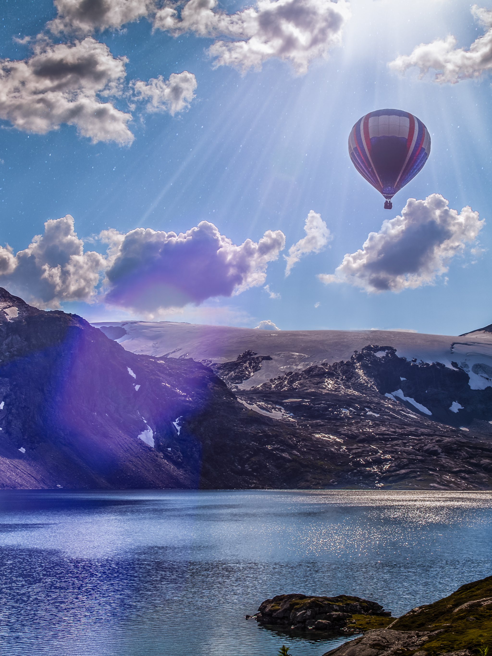 Handy-Wallpaper Norwegen, Wolke, Skandinavien, Fahrzeuge, Heißluftballon kostenlos herunterladen.