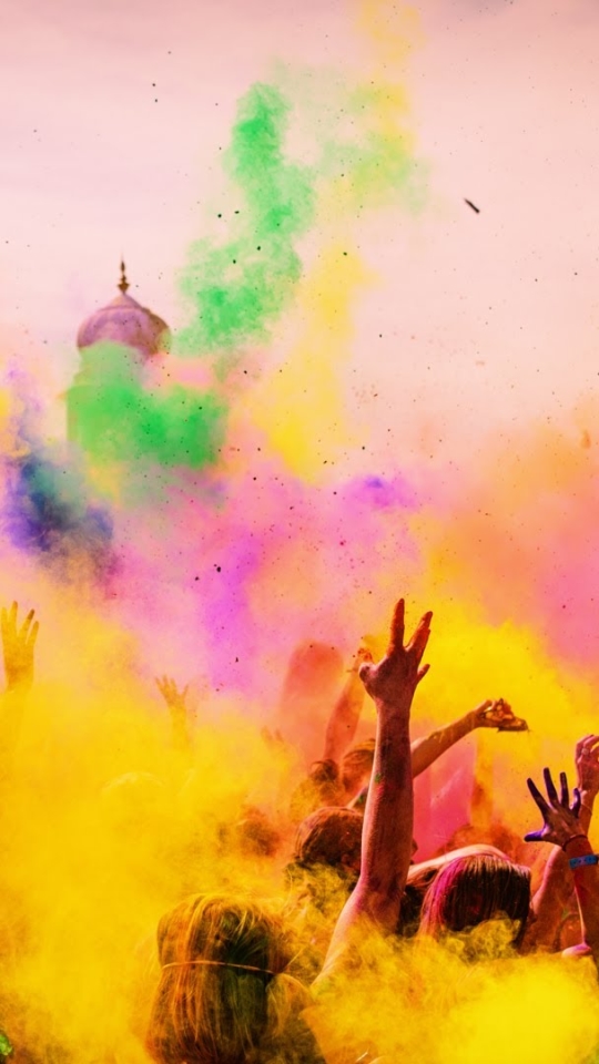 Download mobile wallpaper Holiday, Colors, India, Holi for free.