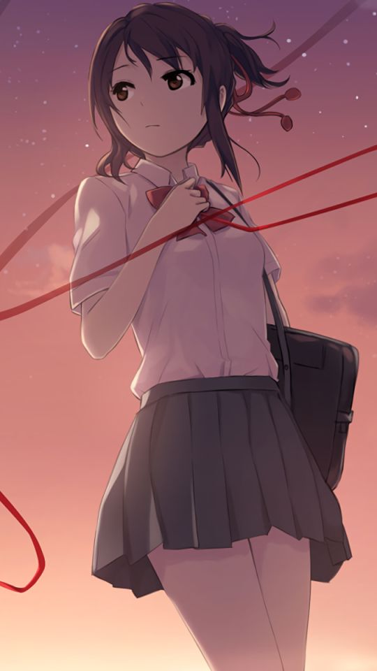 Download mobile wallpaper Anime, Your Name, Kimi No Na Wa, Mitsuha Miyamizu, Taki Tachibana for free.