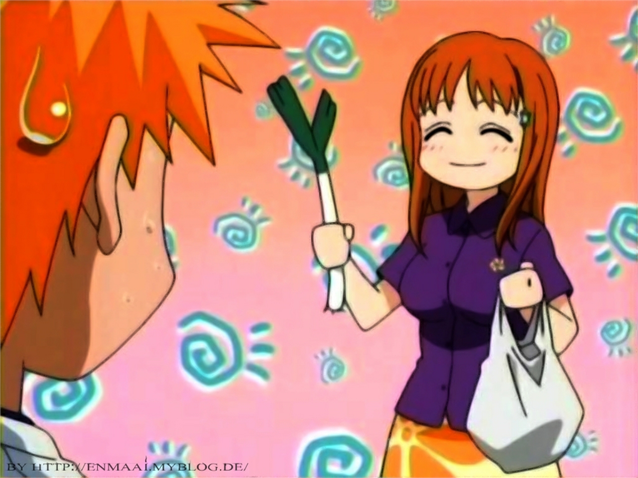 Download mobile wallpaper Anime, Bleach, Ichigo Kurosaki, Orihime Inoue for free.