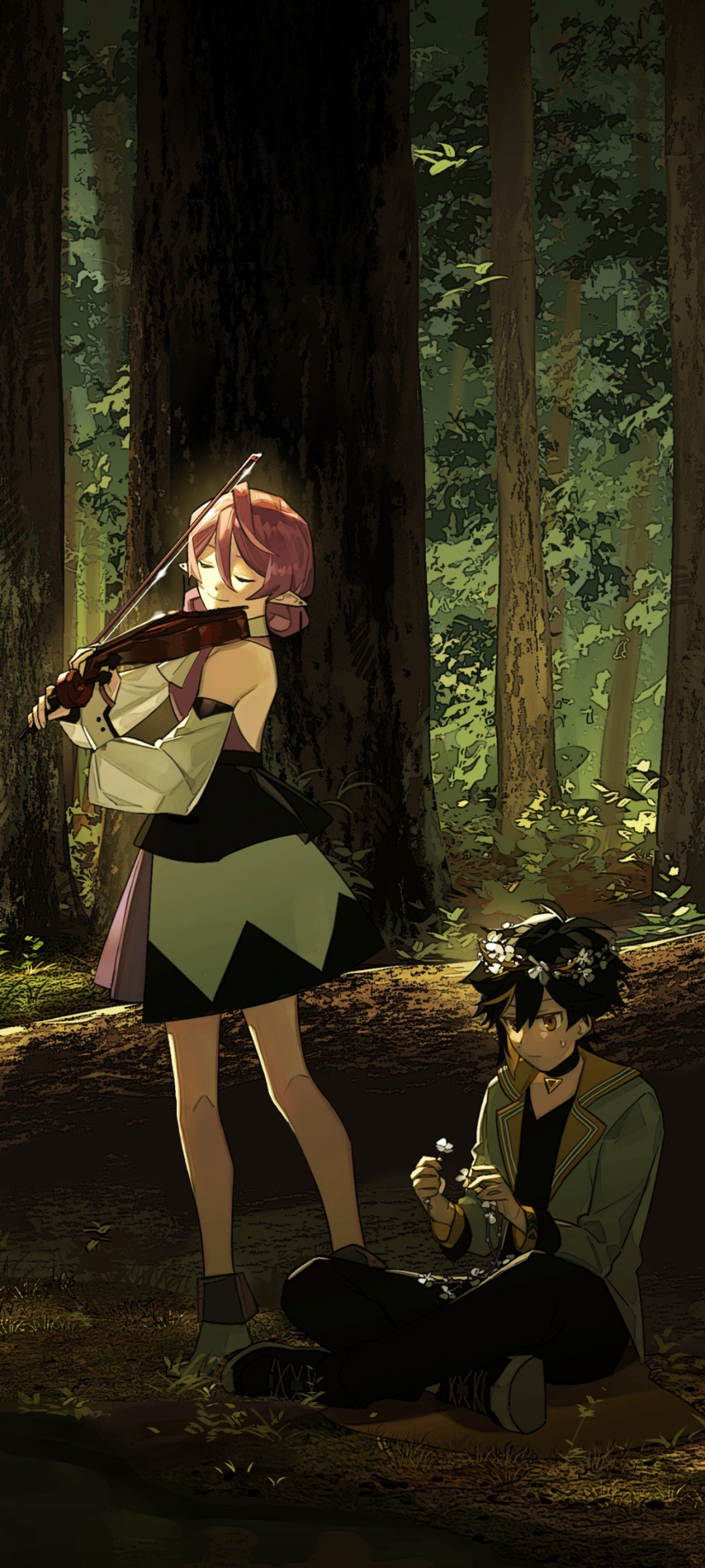 Download mobile wallpaper Anime, Violin, Original for free.