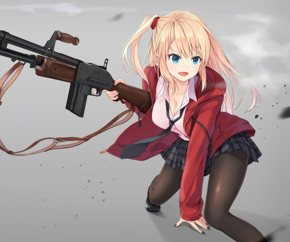 Free download wallpaper Anime, Weapon, Original, Gun on your PC desktop