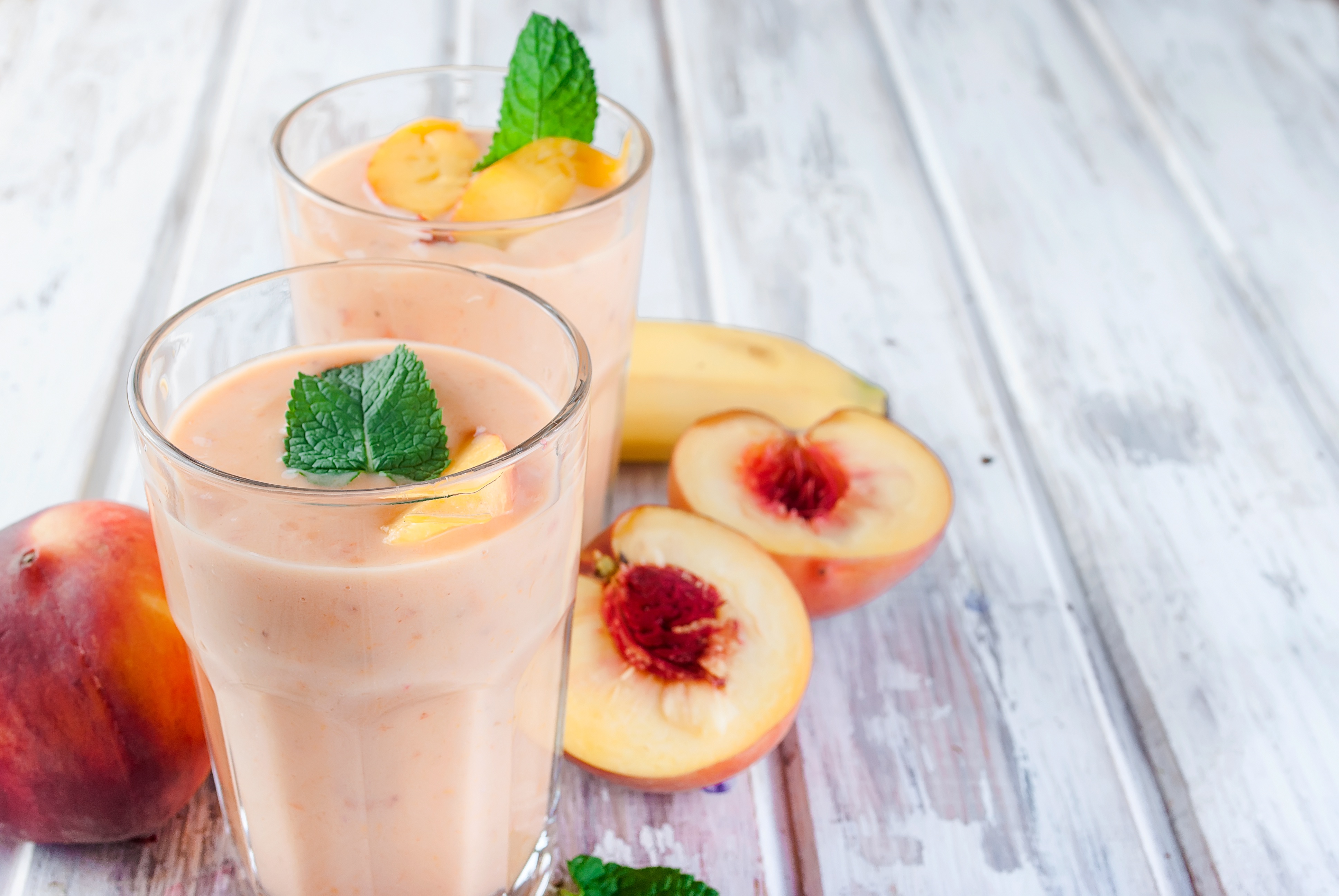 Free download wallpaper Food, Glass, Fruit, Drink, Peach, Smoothie on your PC desktop