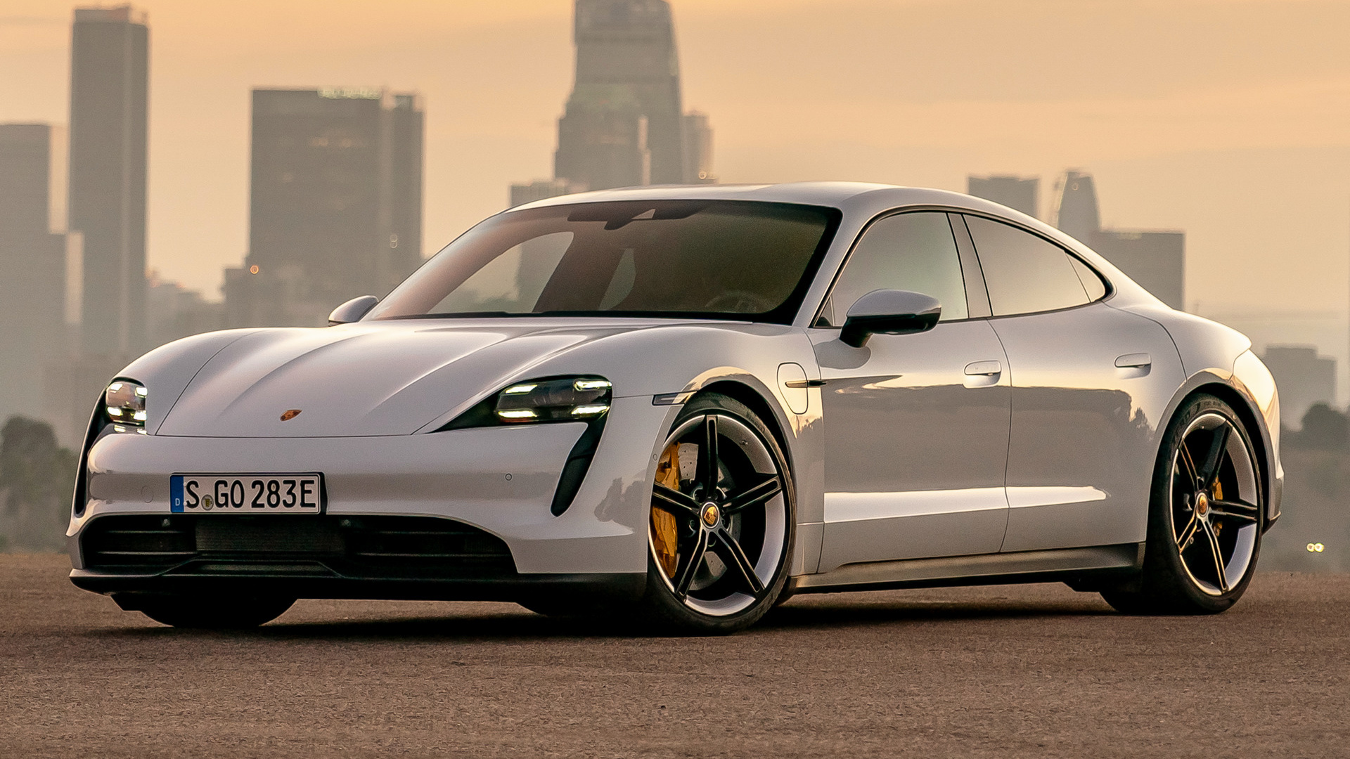 Download mobile wallpaper Porsche, Car, Sedan, Electric Car, Vehicles, Porsche Taycan 4S, Gray Car for free.