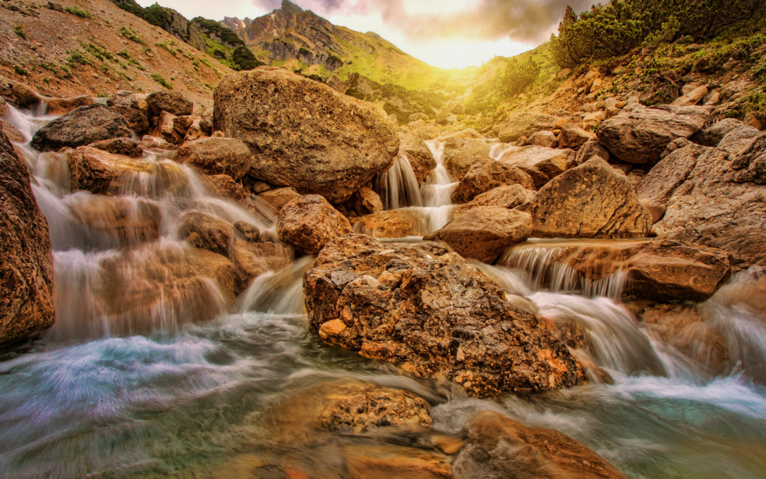 Handy-Wallpaper Wasserfälle, Wasserfall, Erde/natur, Glen Alpine Falls kostenlos herunterladen.