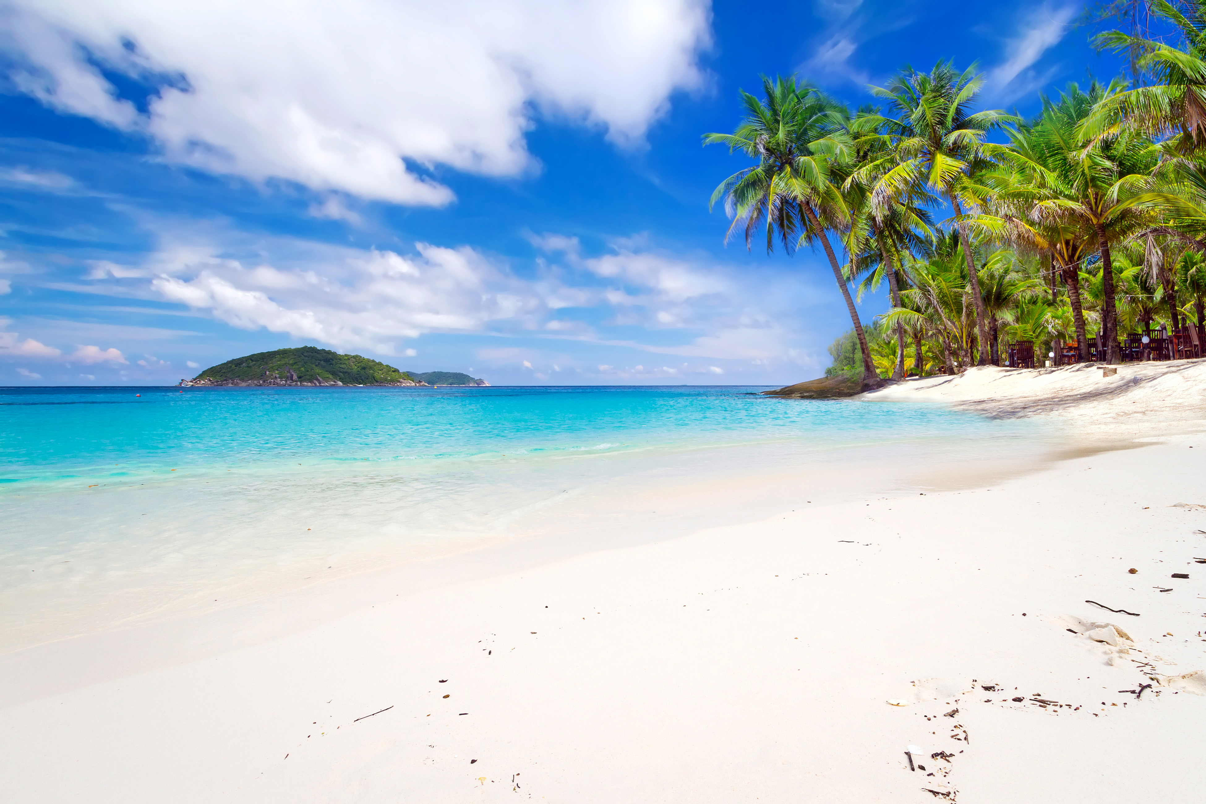 Free download wallpaper Beach, Sand, Ocean, Earth, Island, Tropical, Photography, Thailand, Palm Tree on your PC desktop