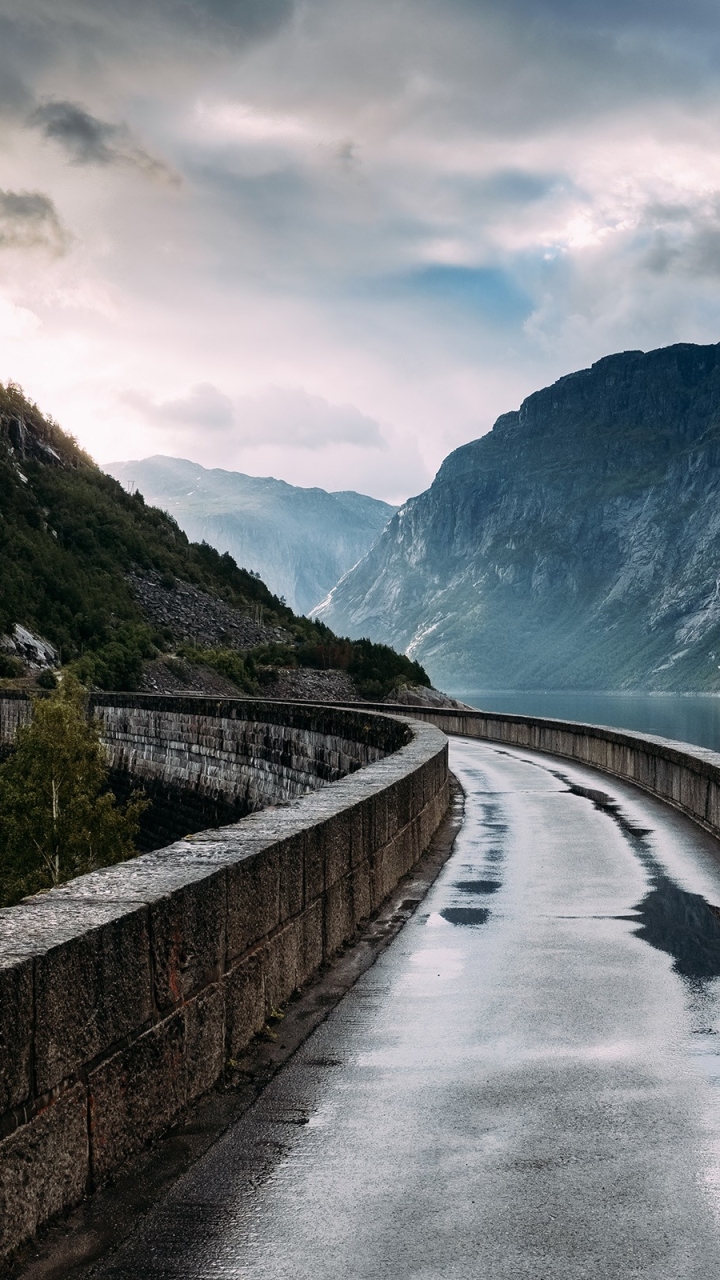 Скачать картинку Норвегия, Плотина, Сделано Человеком в телефон бесплатно.