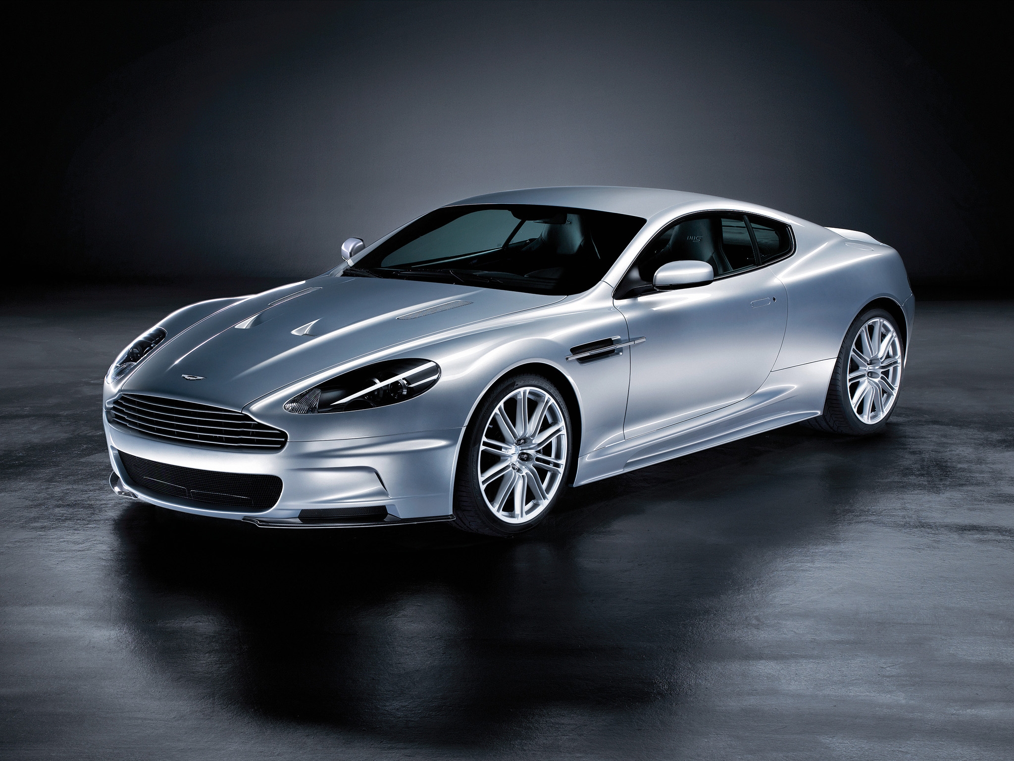 Free download wallpaper Reflection, Side View, Style, Dbs, 2008, Silver Metallic, Aston Martin, Cars on your PC desktop