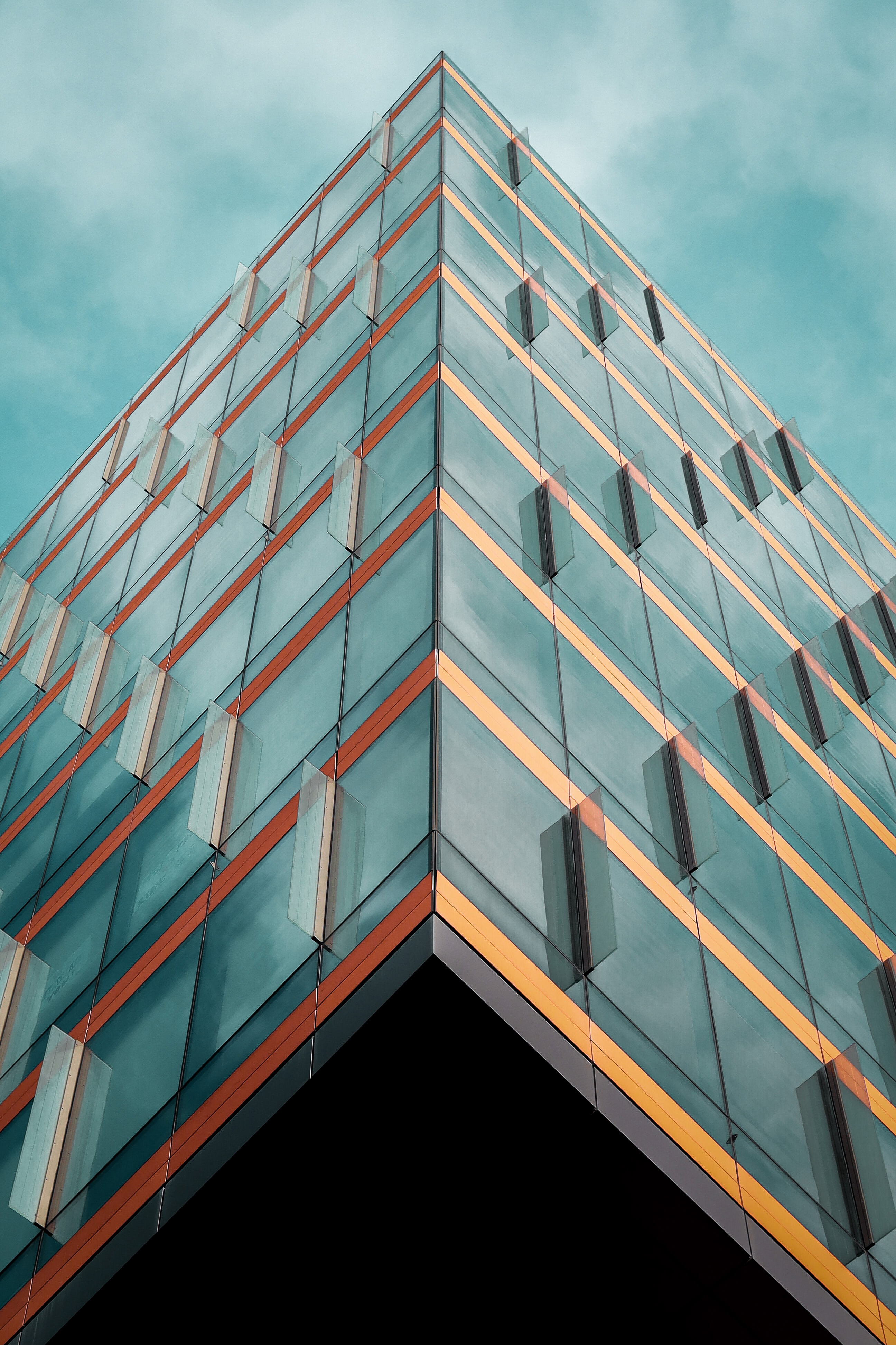 Download mobile wallpaper Building, Architecture, Facade, Glass, Minimalism for free.