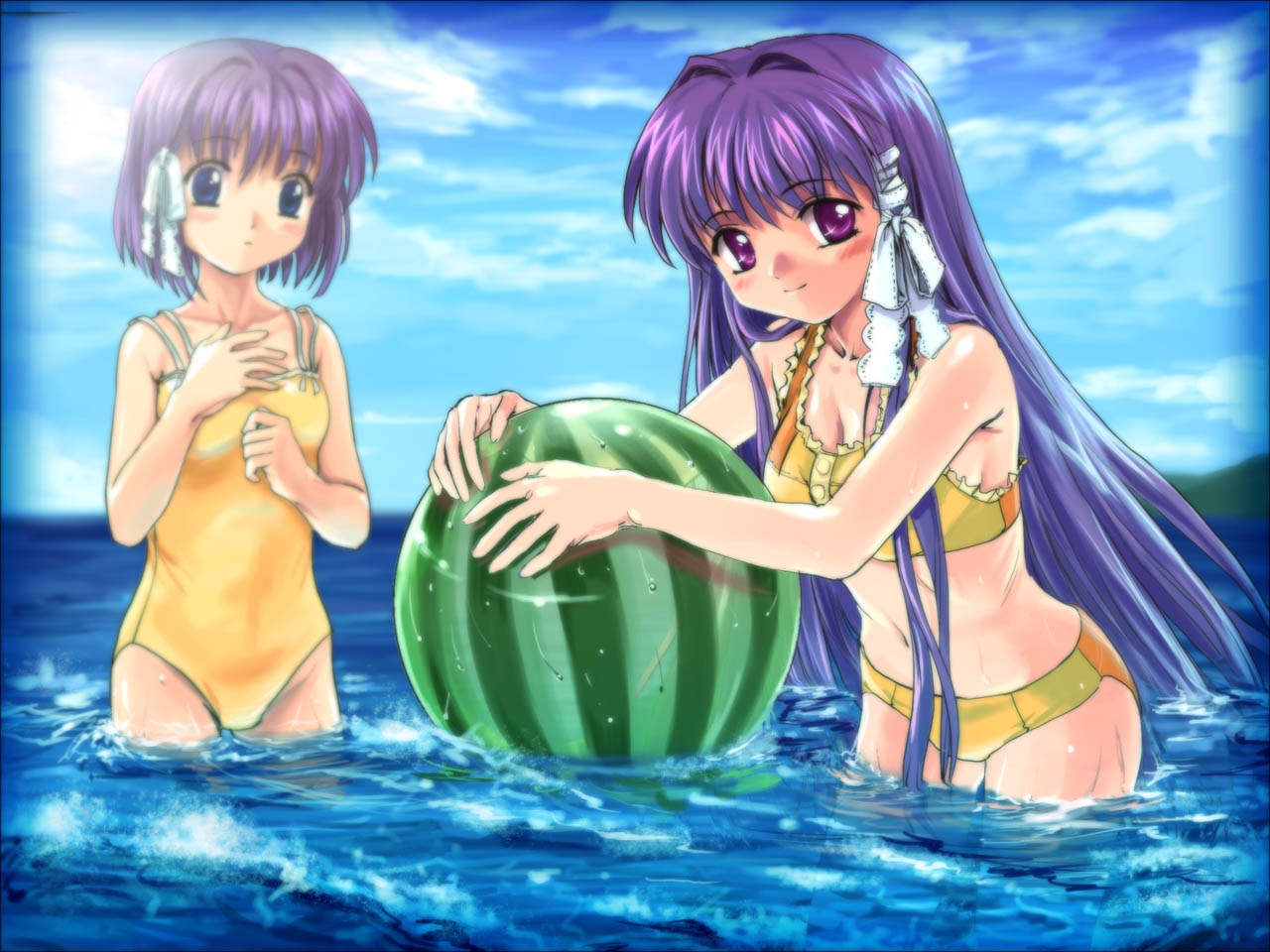 Handy-Wallpaper Animes, Kyou Fujibayashi, Clannad, Ryou Fujibayashi kostenlos herunterladen.