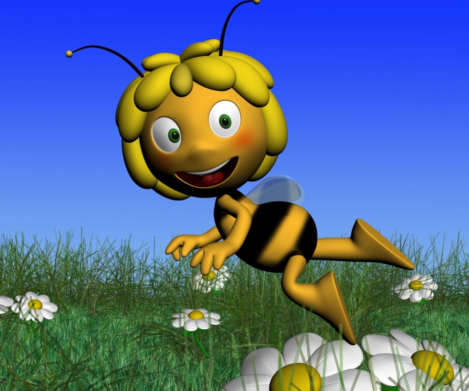 Téléchargez gratuitement l'image 3D, Abeille, Séries Tv, Maya L'abeille sur le bureau de votre PC