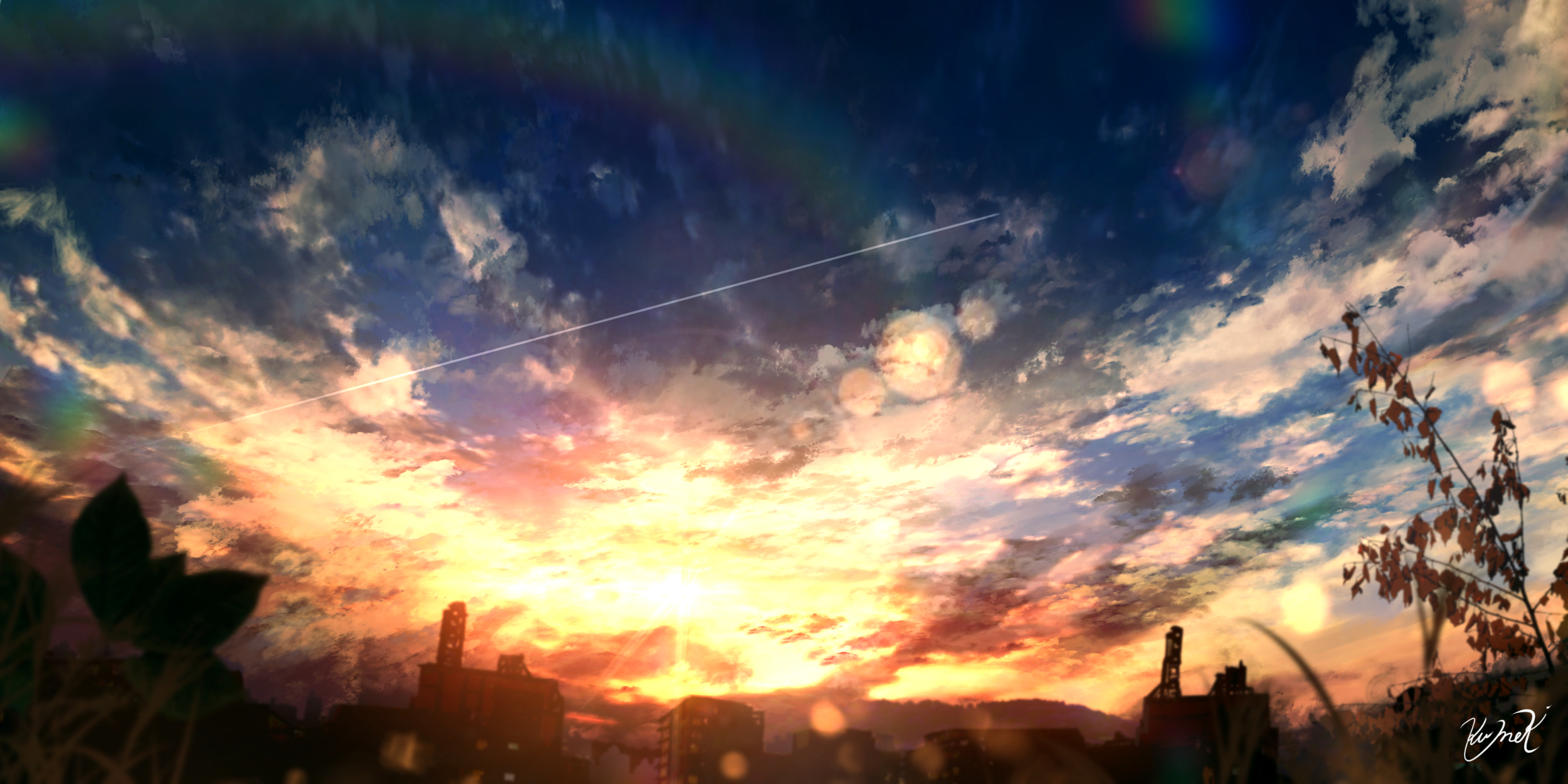 Free download wallpaper Anime, Sky on your PC desktop