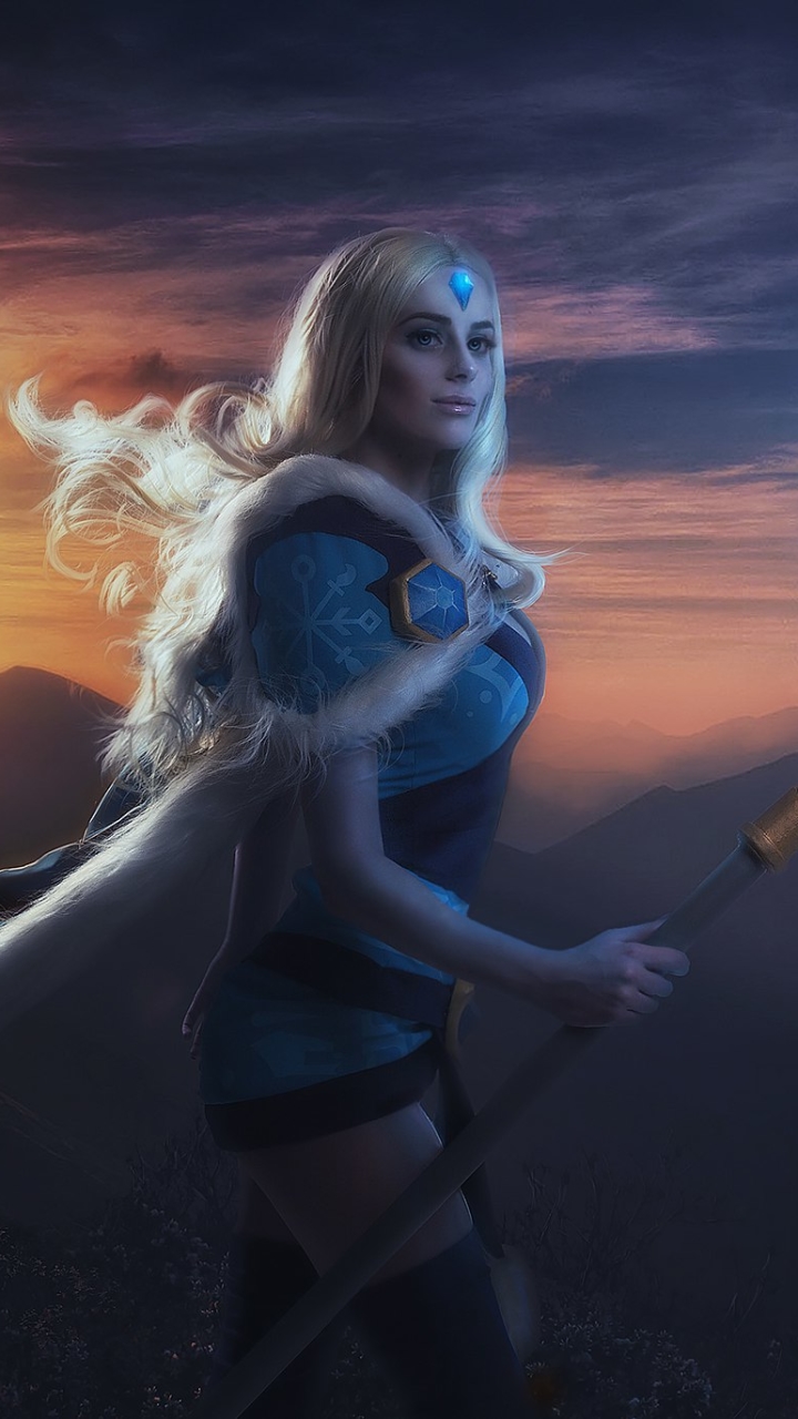 Download mobile wallpaper Women, Cosplay, Crystal Maiden (Dota 2) for free.
