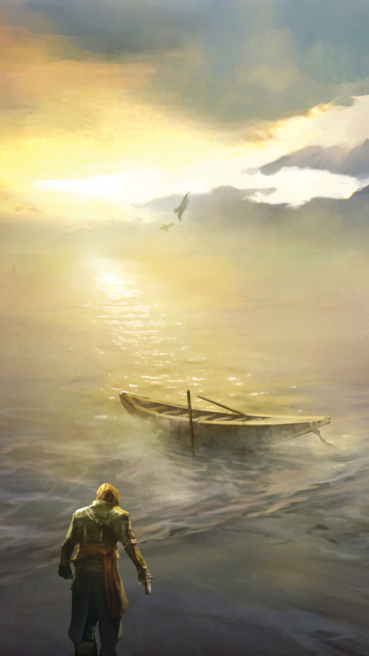 Download mobile wallpaper Assassin's Creed, Ocean, Boat, Pirate, Video Game, Assassin's Creed Iv: Black Flag, Edward Kenway for free.