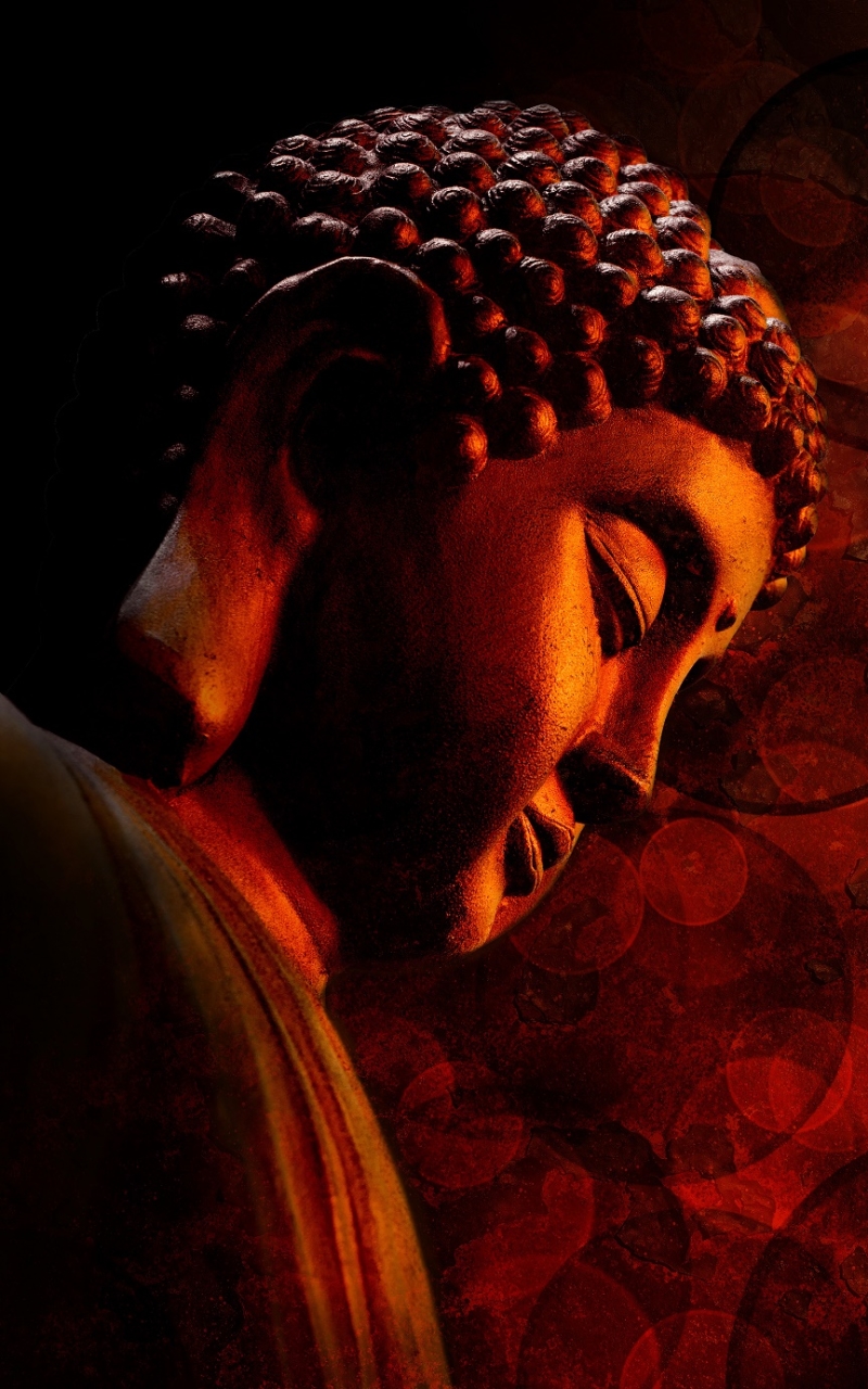 Download mobile wallpaper Buddha, Bokeh, Religious for free.