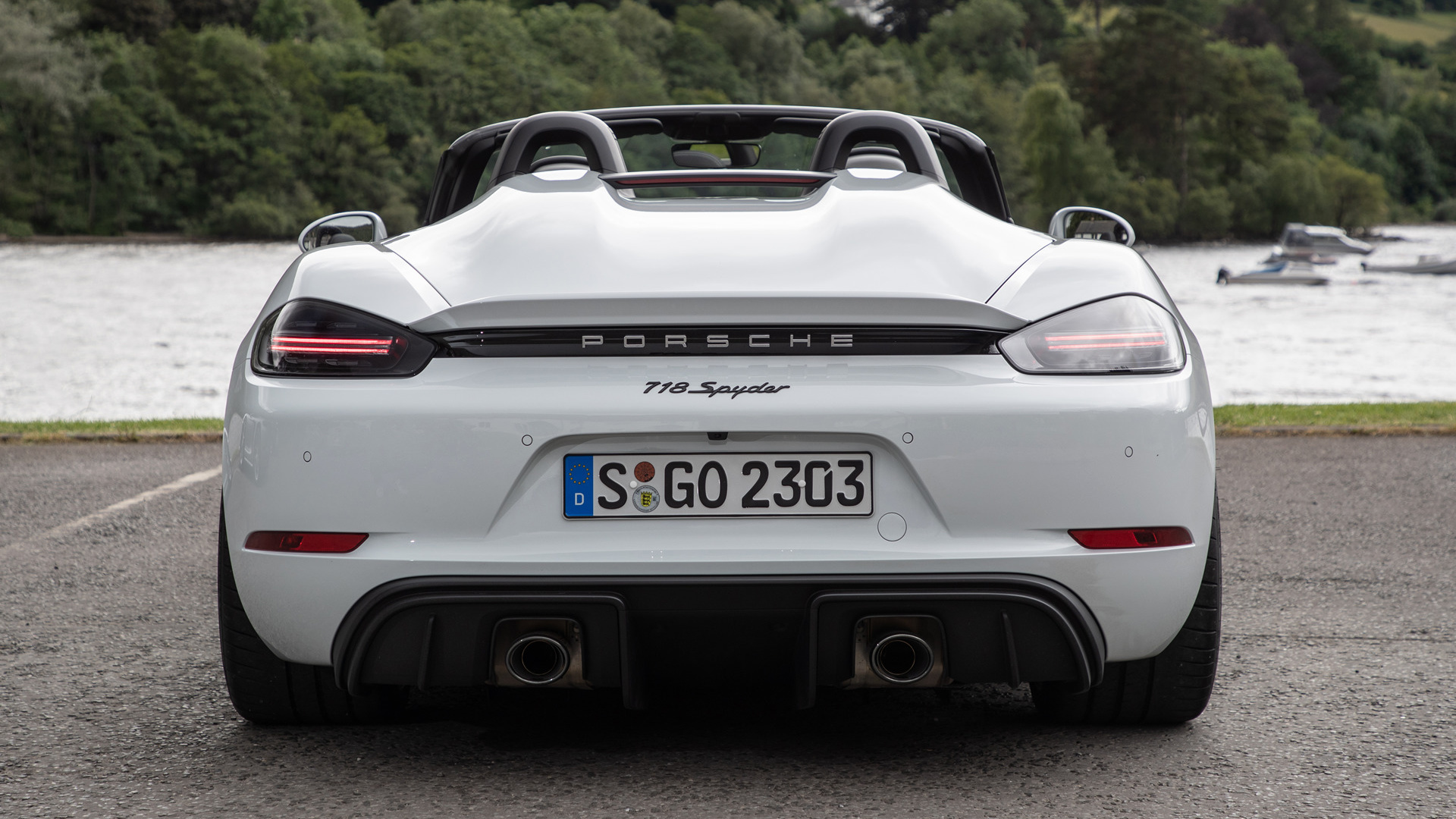 Download mobile wallpaper Porsche, Car, Convertible, Supercar, Vehicles, Silver Car, Porsche 718 Spyder for free.