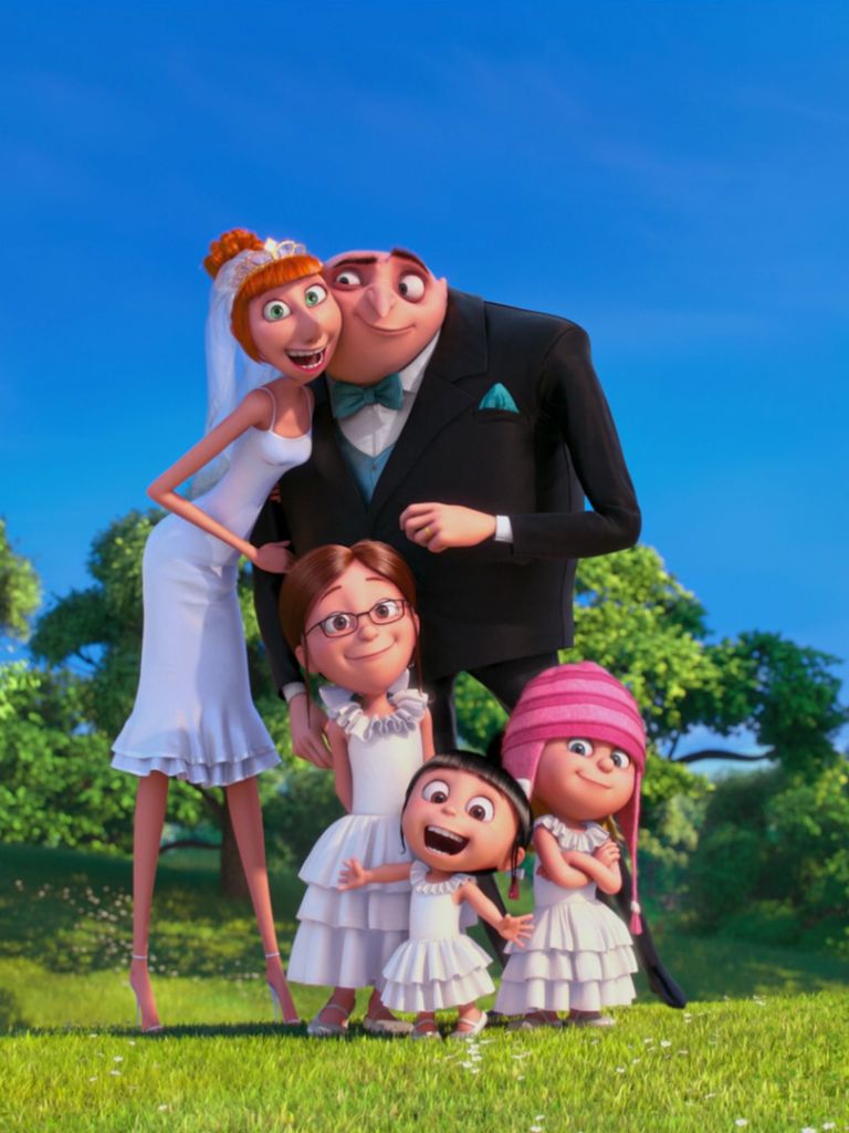 Download mobile wallpaper Despicable Me, Movie, Gru (Despicable Me), Agnes (Despicable Me), Edith (Despicable Me), Margo (Despicable Me), Despicable Me 2, Lucy (Despicable Me) for free.