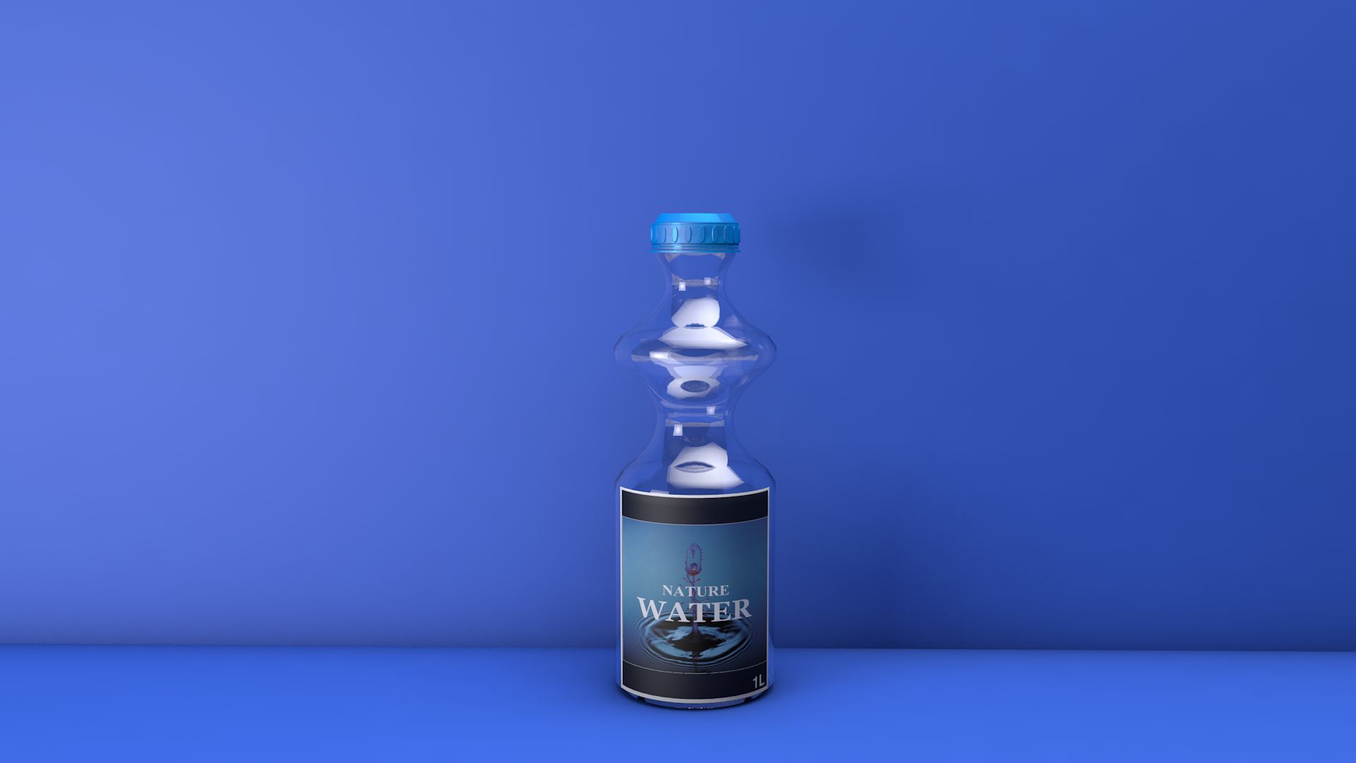 Handy-Wallpaper Wasser, 3D, Glas, Flasche, Cgi, Menschengemacht kostenlos herunterladen.