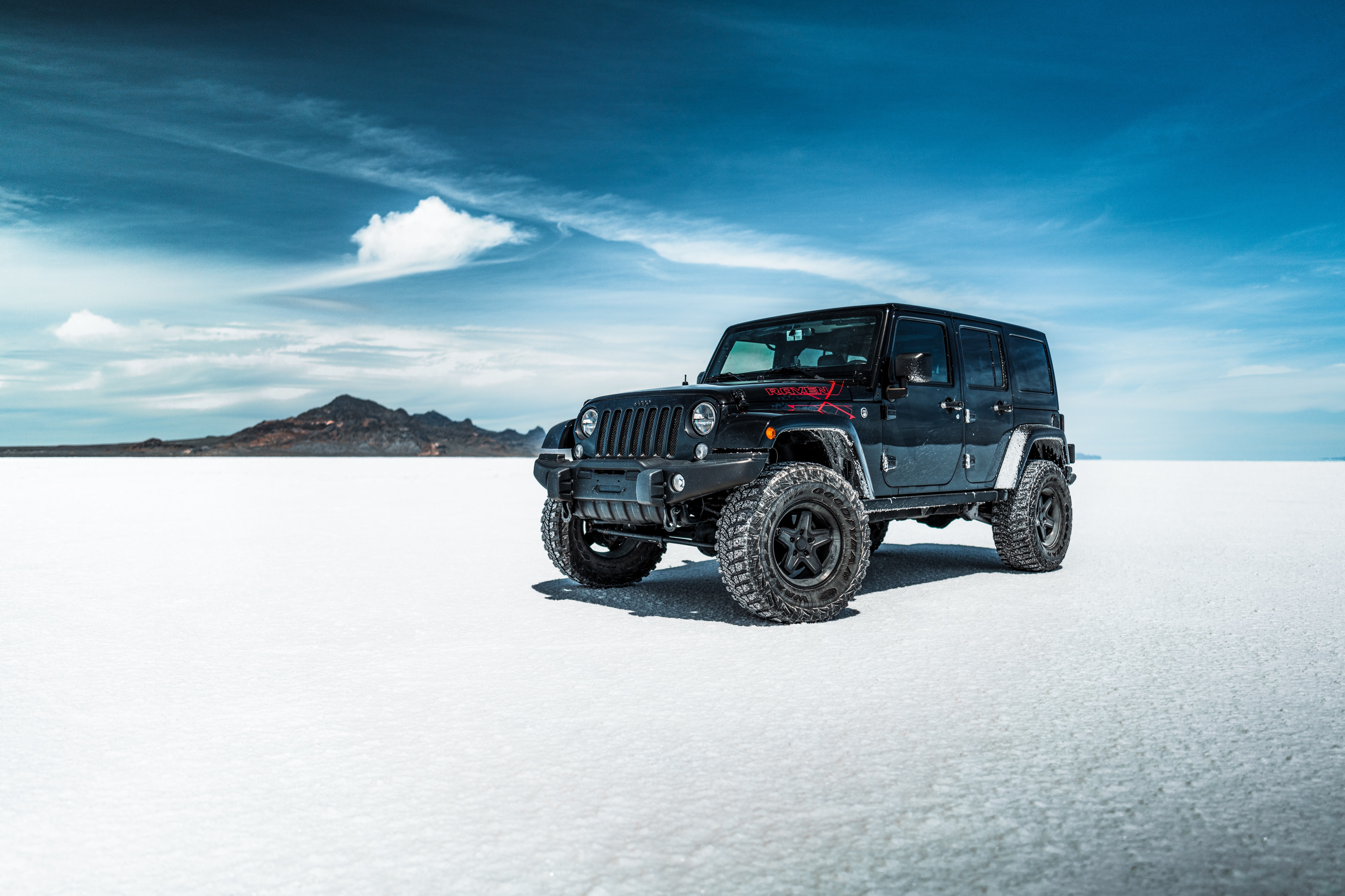 jeep, suv, sky, cars, black, desert, car