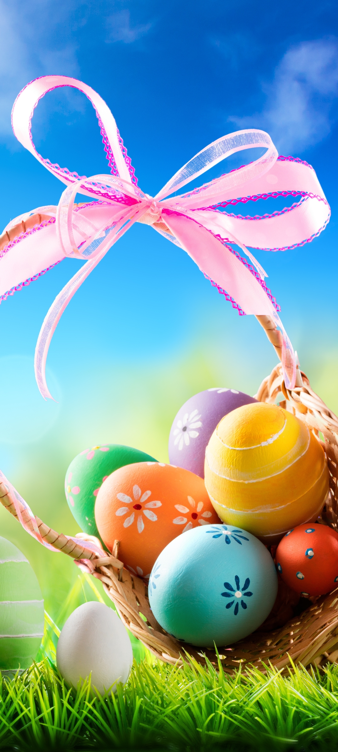 Descarga gratuita de fondo de pantalla para móvil de Pascua, Día Festivo, Vistoso, Cesta, Huevo De Pascua.