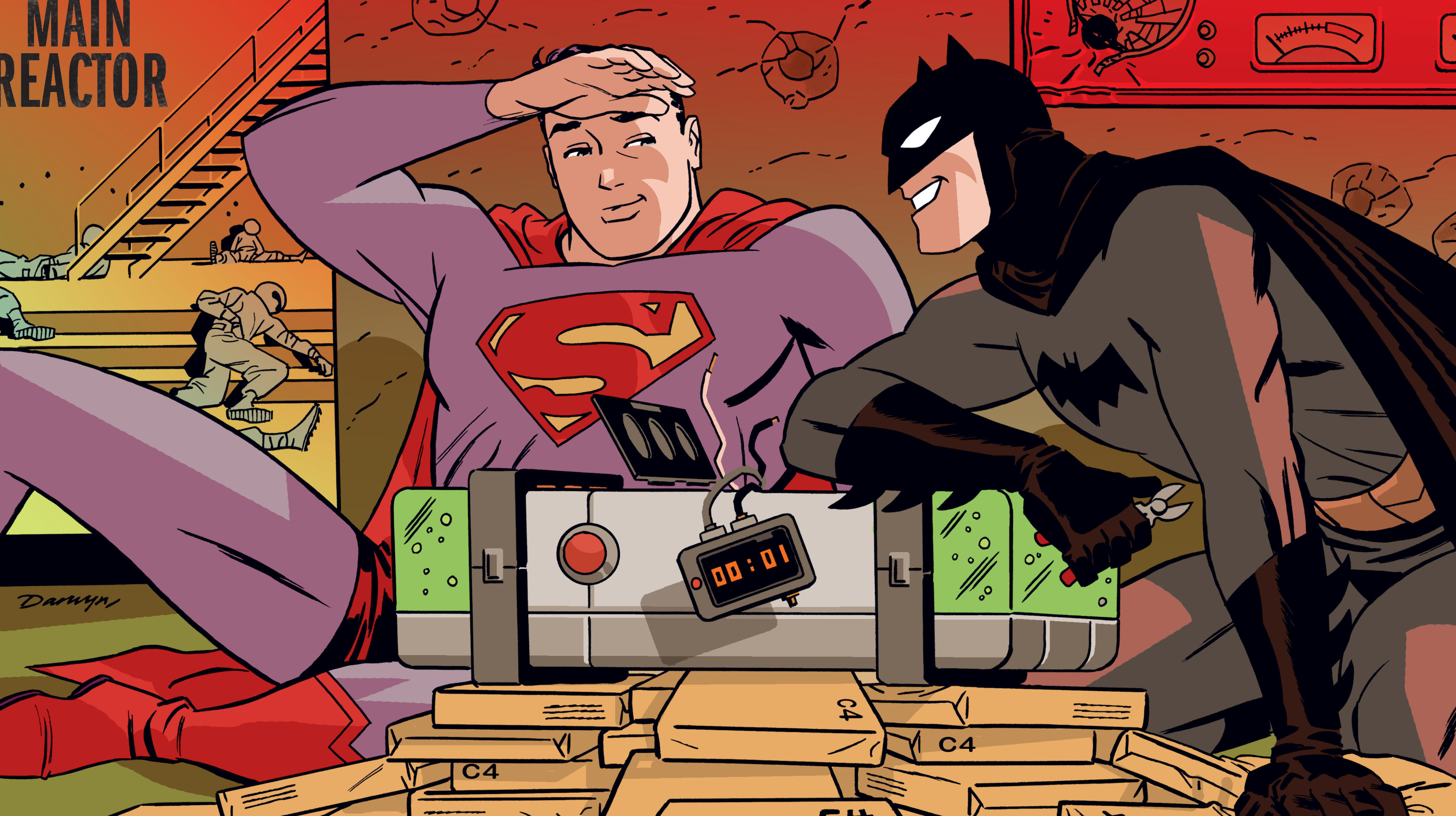 Скачать обои бесплатно Комиксы, Бэтмен, Комиксы Dc, Супермен, Брюс Уэйн, Кларк Кент, Бэтмен/супермен картинка на рабочий стол ПК