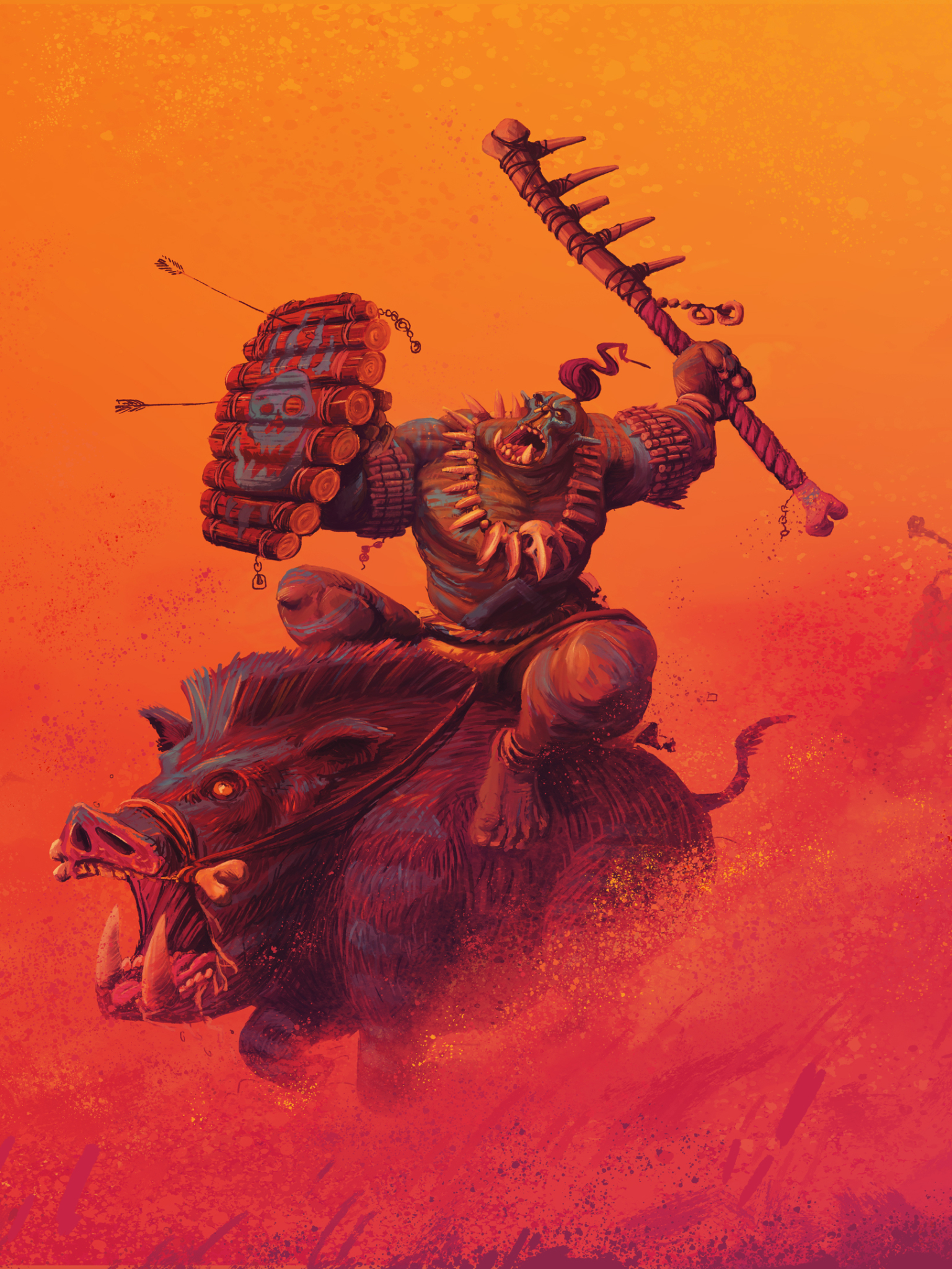 Handy-Wallpaper Krieger, Computerspiele, Ork, Totaler Krieg, Total War: Warhammer kostenlos herunterladen.