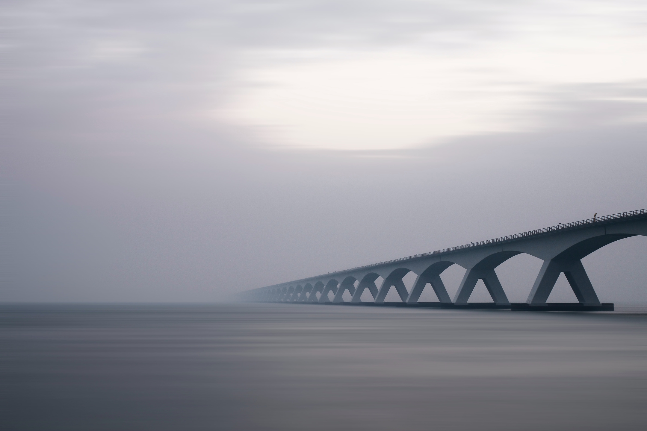 Скачать обои бесплатно Мосты, Мост, Нидерланды, Сделано Человеком, Зеландский Мост картинка на рабочий стол ПК