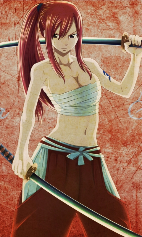 Handy-Wallpaper Animes, Fairy Tail, Erza Scarlet kostenlos herunterladen.