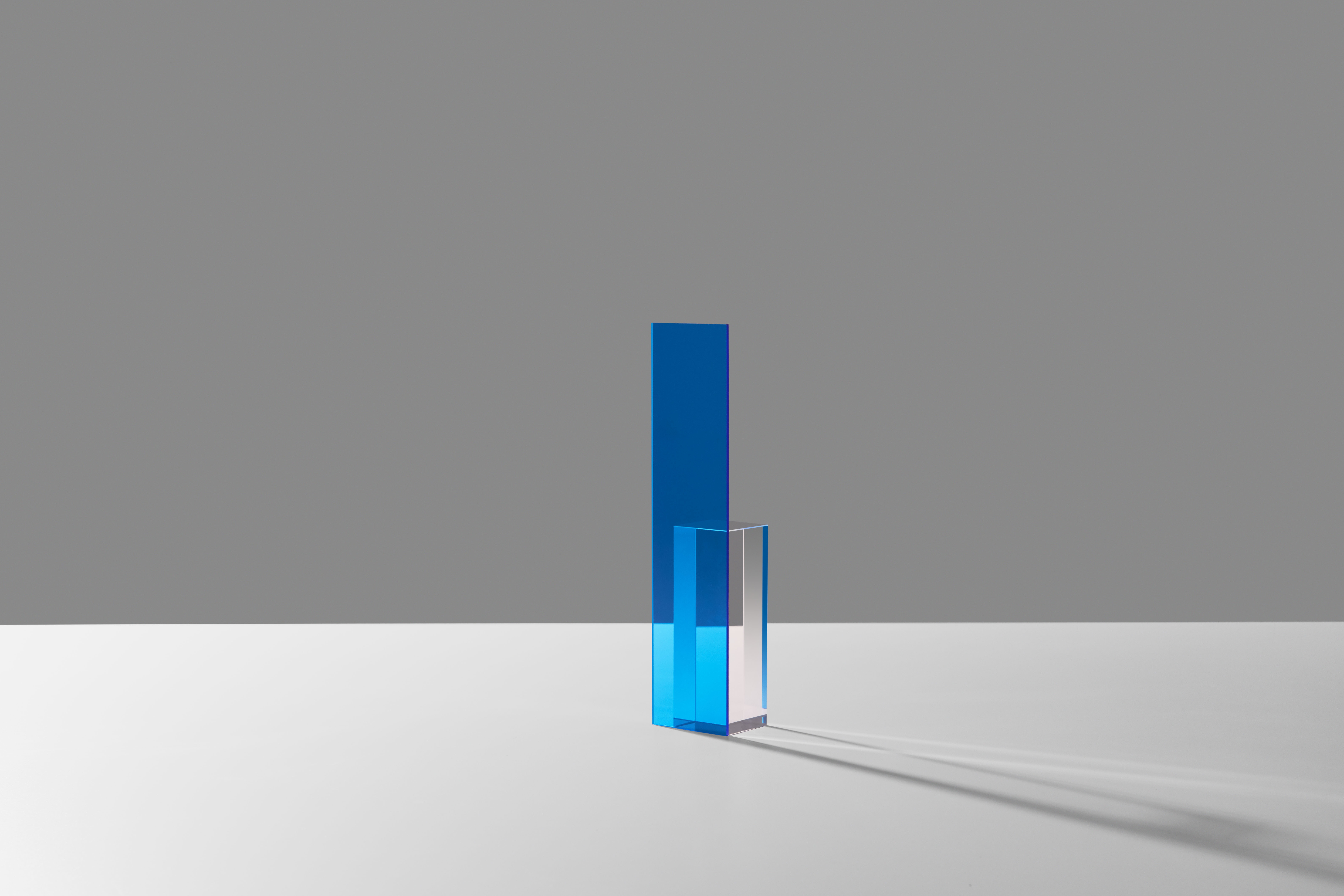 minimalism, blue, shadow, glass, figure