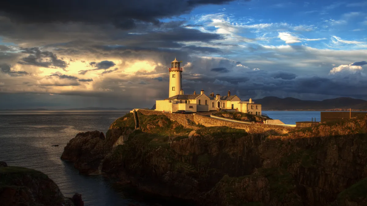 Desktop wallpaper: Ireland, Man Made, Lighthouse, Cloud, Coast, Sky 4K ...