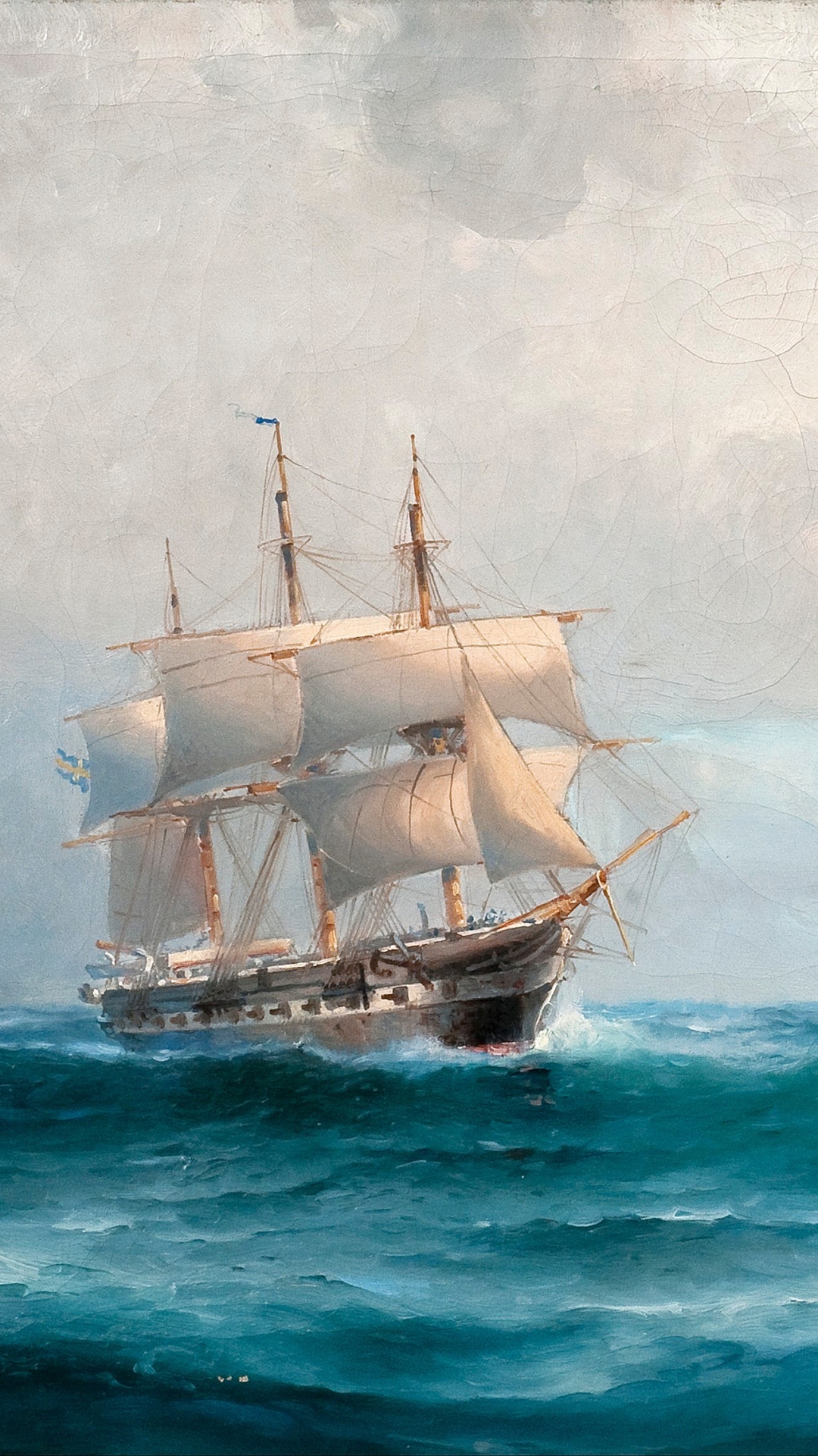 Download mobile wallpaper Painting, Ship, Artistic, Oil Painting for free.